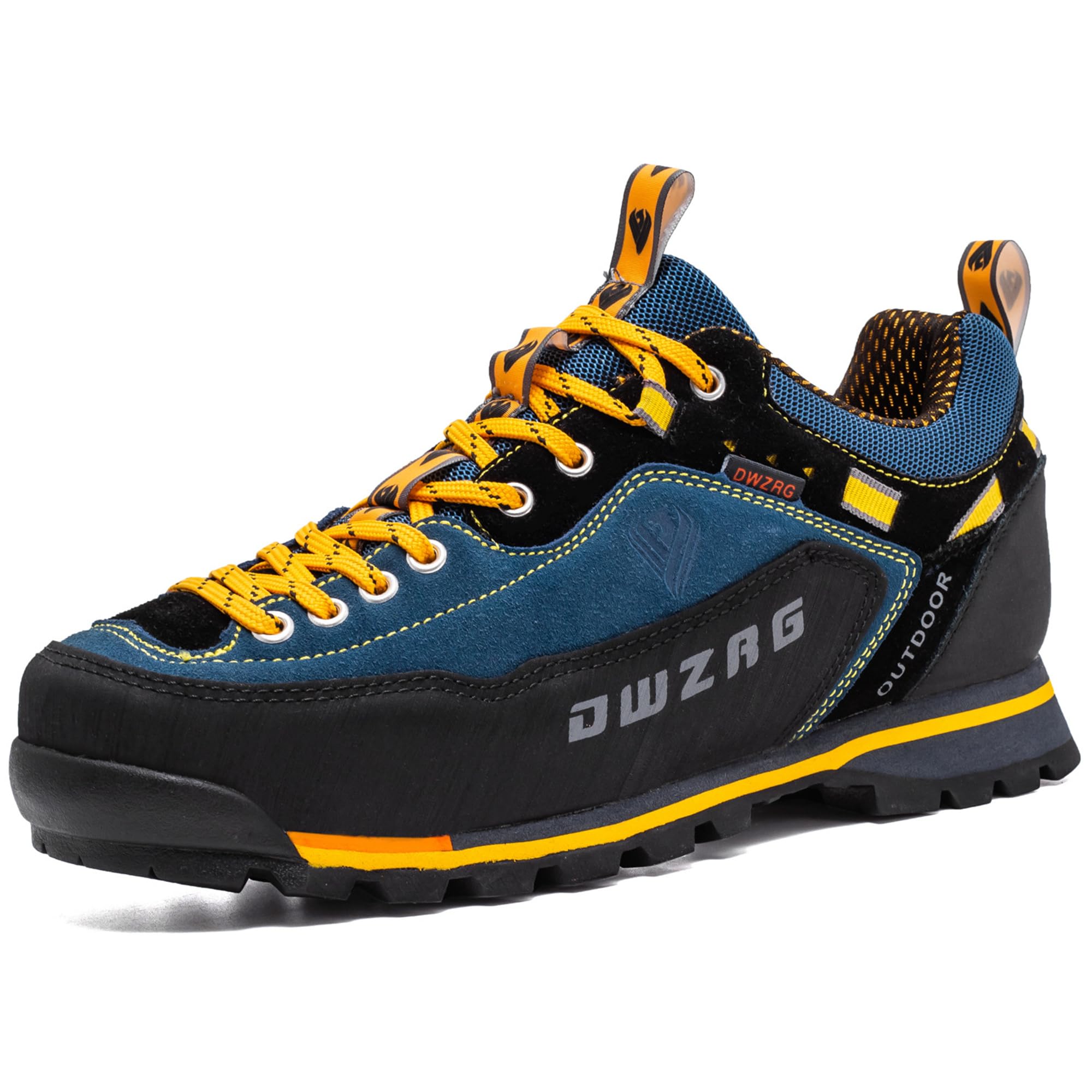 SANANG Zapatillas De Senderismo de Corte Bajo para Hombre,Zapatillas Deportivas De Ccuero para Actividades al Aire Libre. Trekking y Caza Azul,Gris,40-46