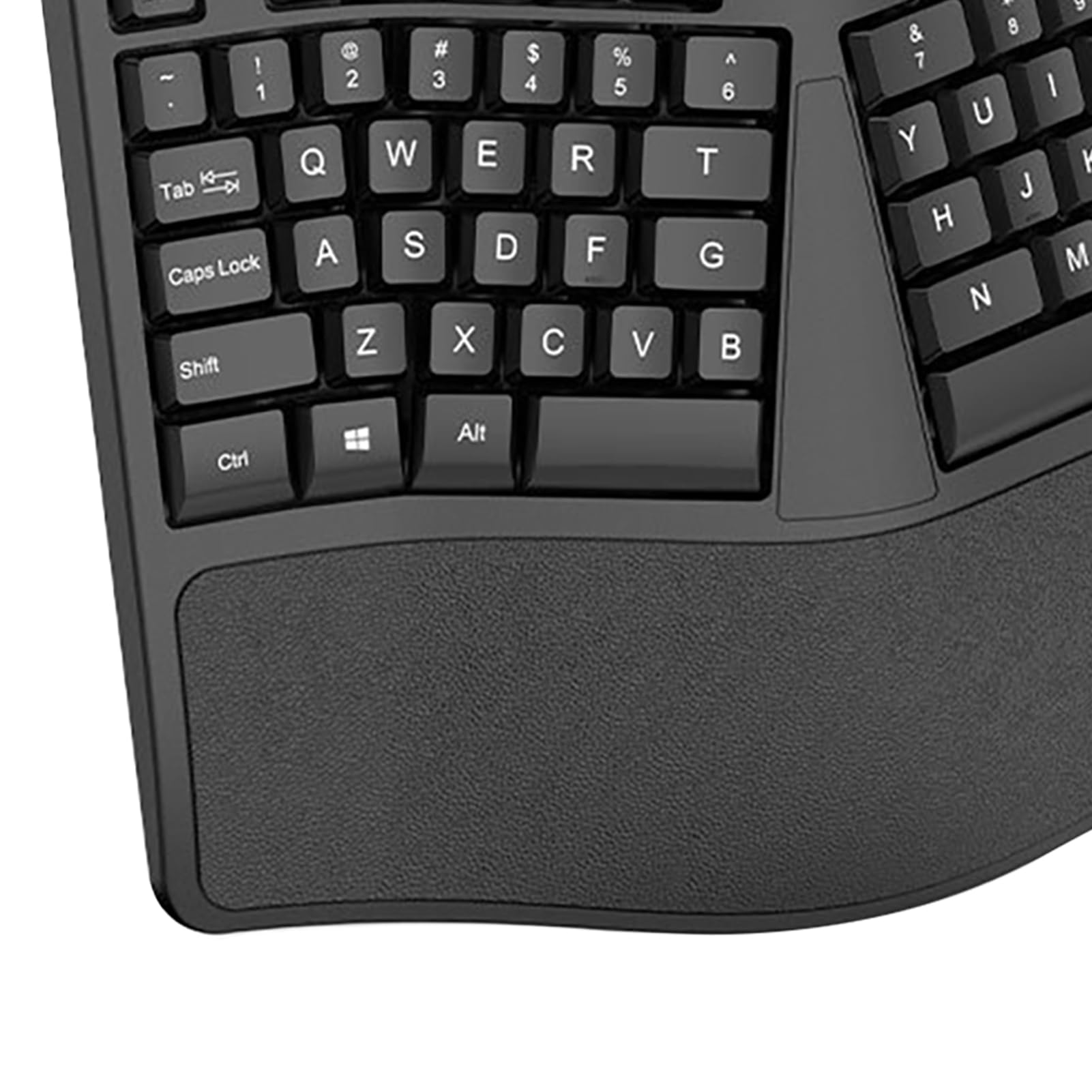 Digitazione Comfort Tastiera Split Design Wired Naturale Ergonomico Full-size 110 Tasti Universale Plug-play Supporto Polso Ufficio Nero