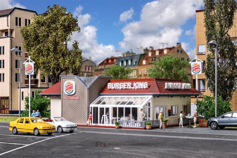 Vollmer Modèle de restaurant Burger King HO - Miniature réaliste - Pour adultes - 200 x 148 x 90 mm