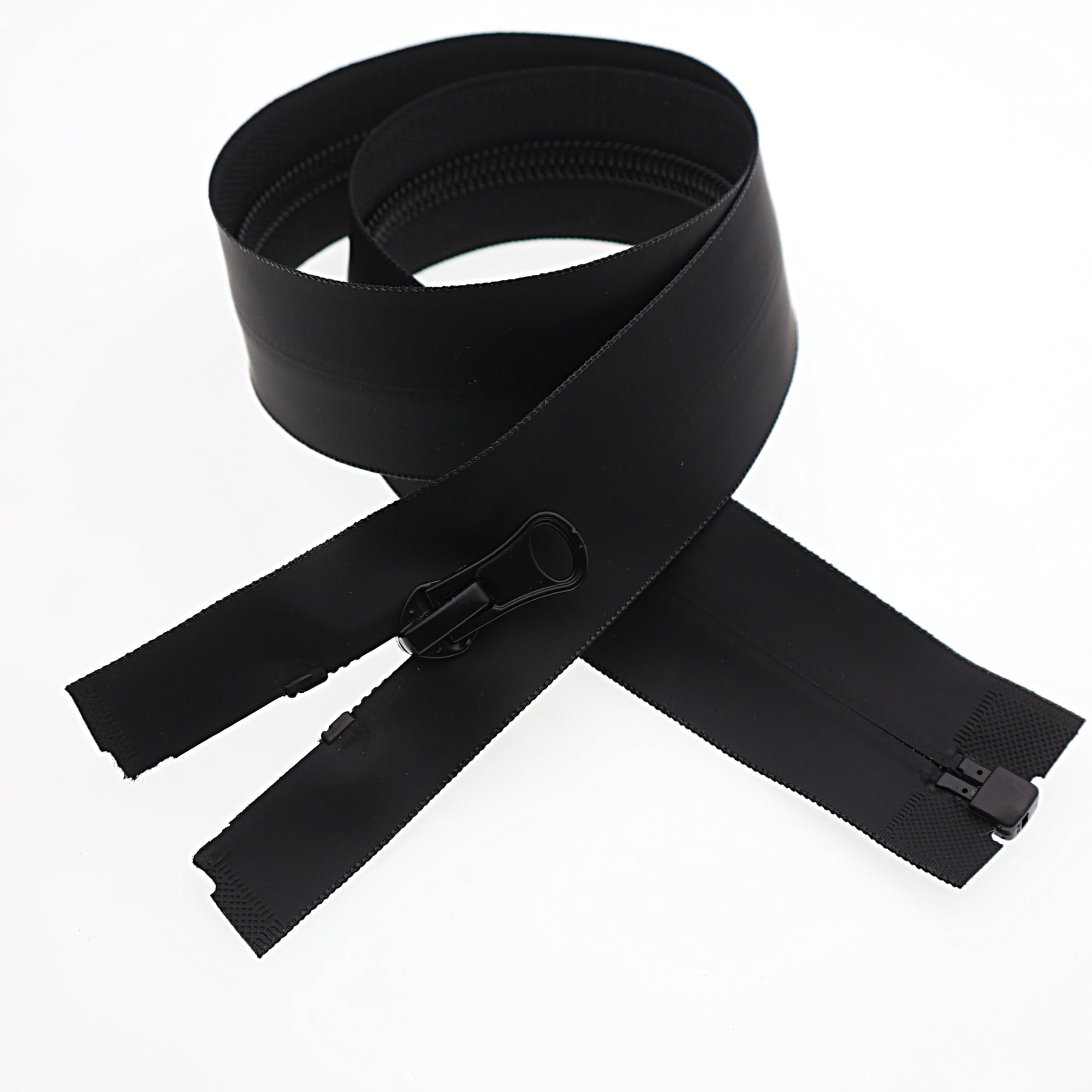 2PCS Waterproof Zippers, #5 Nylon Open End Zippers for Sewing Clothes Crafts Jackets Coats (80cm, Black) YIGUANXIN
