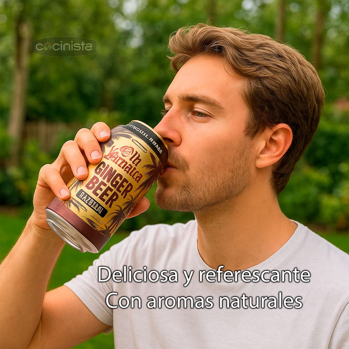 Ginger Beer sin alcohol 33 cl Pack 3 botellas, carbonatada con jengibre de Jamaica