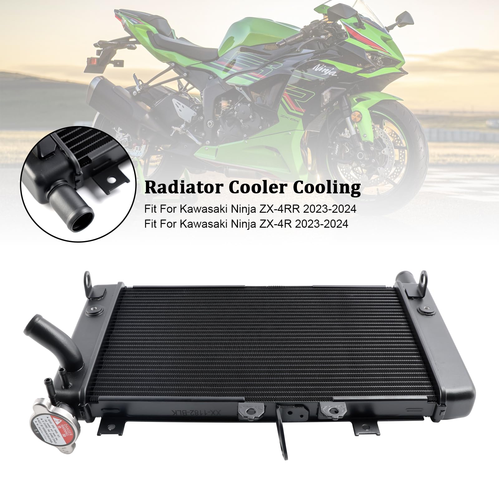 オートバイ用ラジエータークーラー 冷却 Ni ZX-10R ZX-10RR 2021