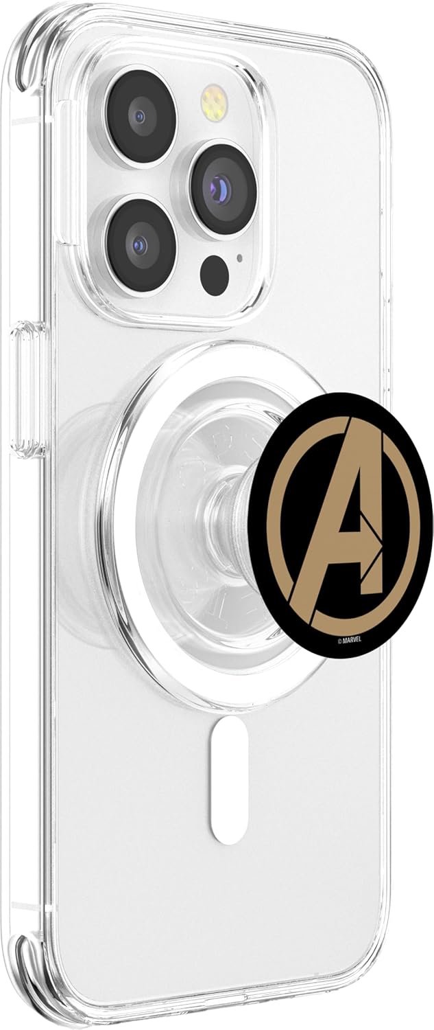 Marvel Avengers Gold Classic Logo PopSockets MagSafe PopGrip for iPhone