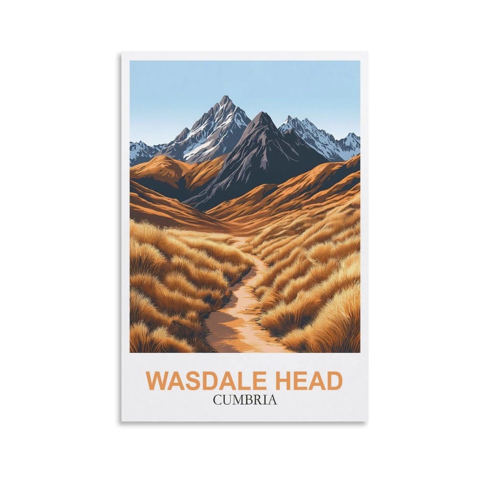 EZMLFA 5D Diamond Art Kits for Beginner,Wasdale Head Cumbria,DIY Round Full Drill Crystal Art Craft Painting for Home Wall Decor 50x60cm