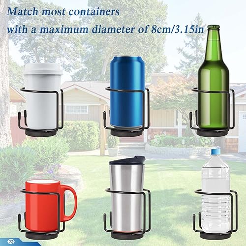 Miniatura 8 de 2 soportes magnéticos para tazas, soporte magnético para bebidas para barco, yate, camión, caravana, apartamento, patio, en superficie de metal