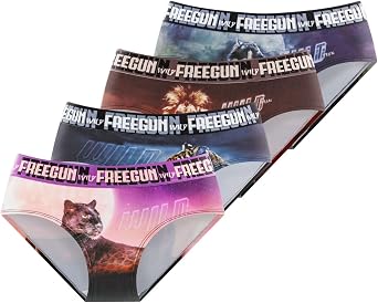 FREEGUN Culotte Femme Sport Lot de 4 Noir 79 (S)