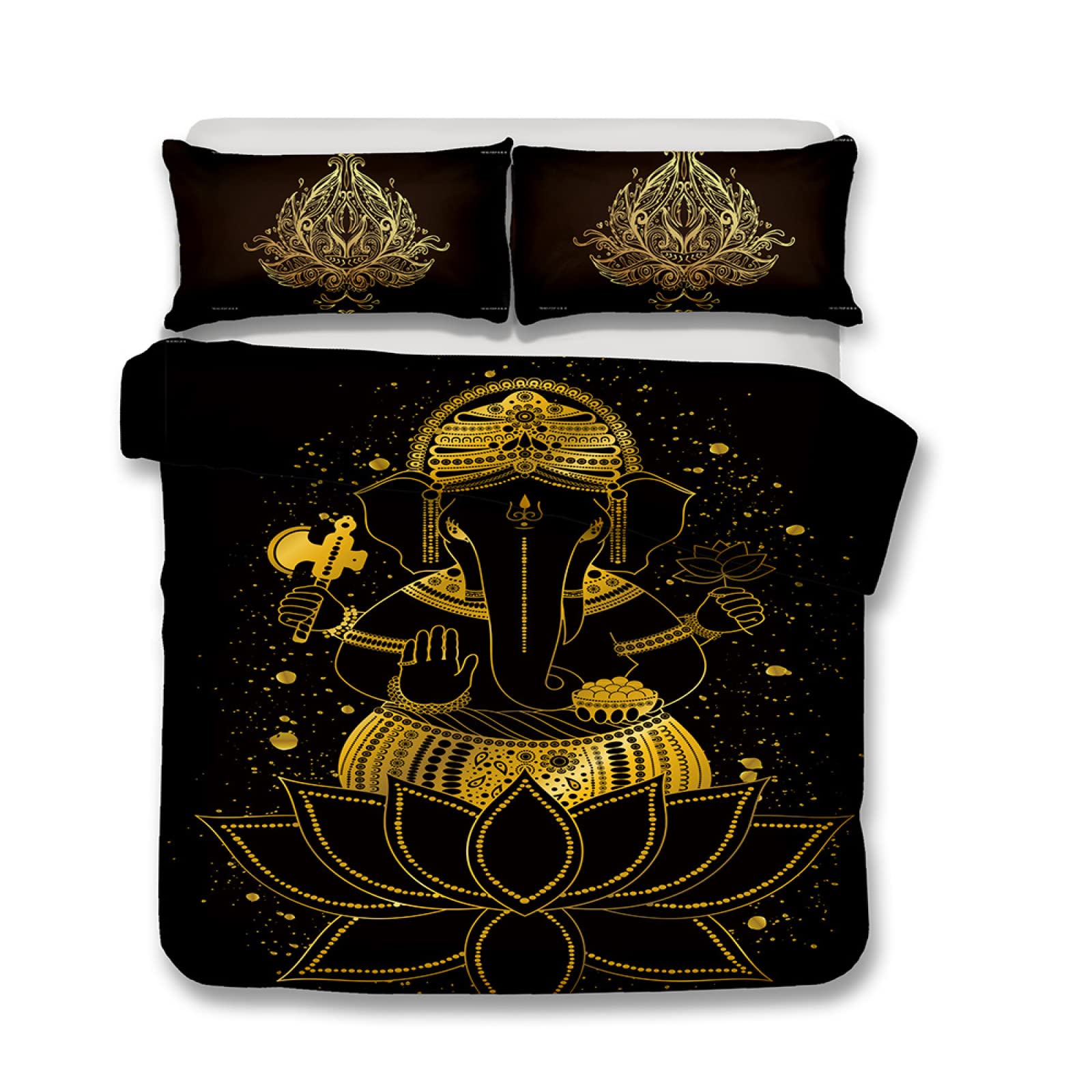 SunYe 3D Digital Printing Gilt Printing Duvet Cover Breathable Machine Washable Bedding For Bedroom Homestay Decoration