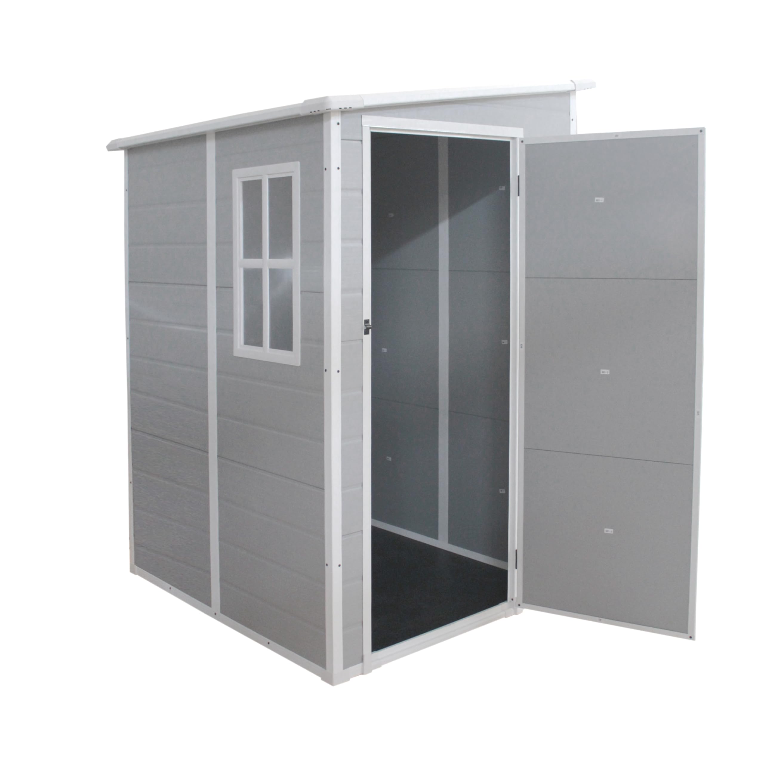 Panana Plastic Garden Storage Shed Outdoor Storage Includes Plastic Floor, Strong Structure House Tool Shed 140x 122x 192 cm — image 1