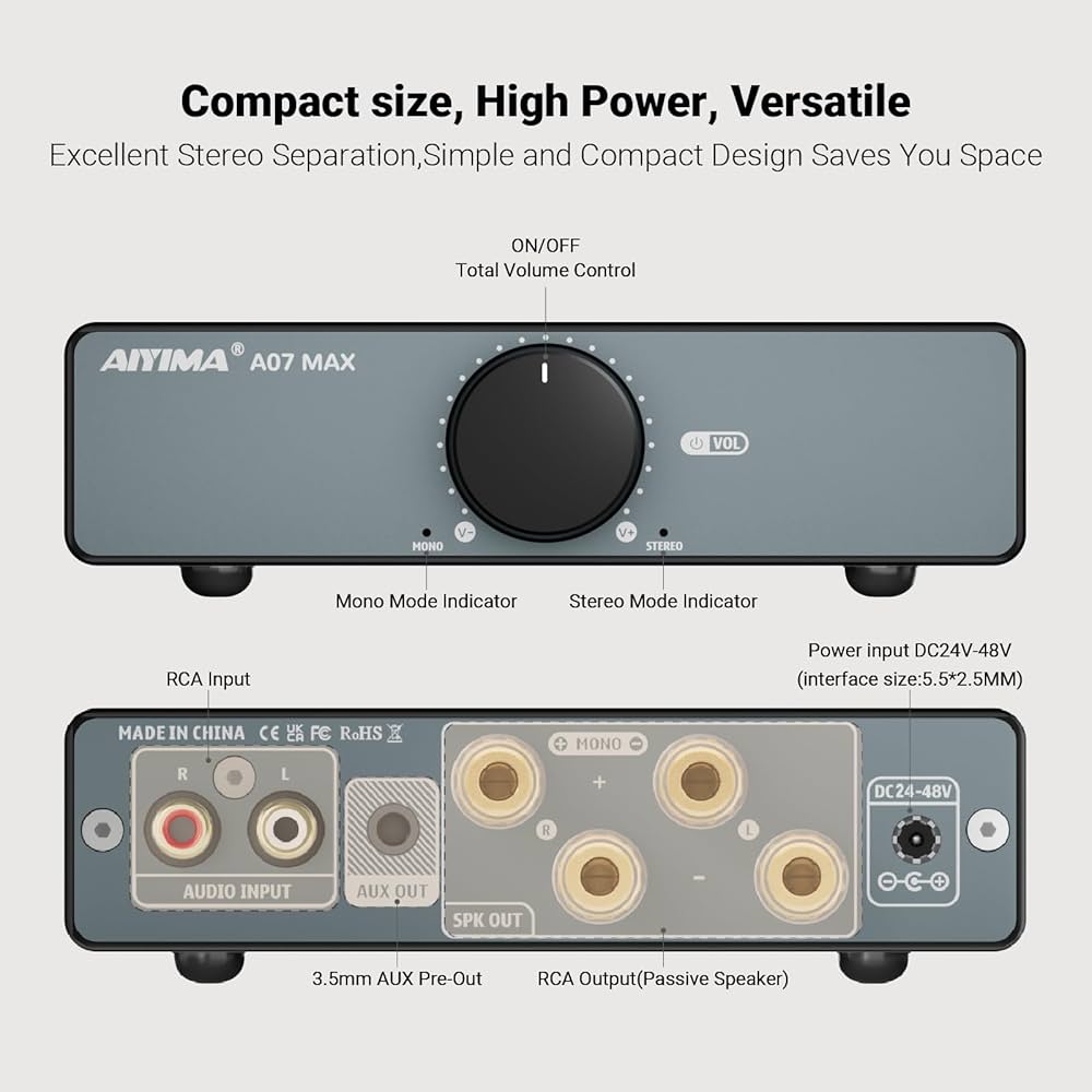 Amazon.co.jp: AIYIMA A07 MAX HIFI パワーアンプ 2チャンネルホーム Amazon.co.jp: AIYIMA A07 MAX HIFI パワーアンプ 2チャンネルホーム