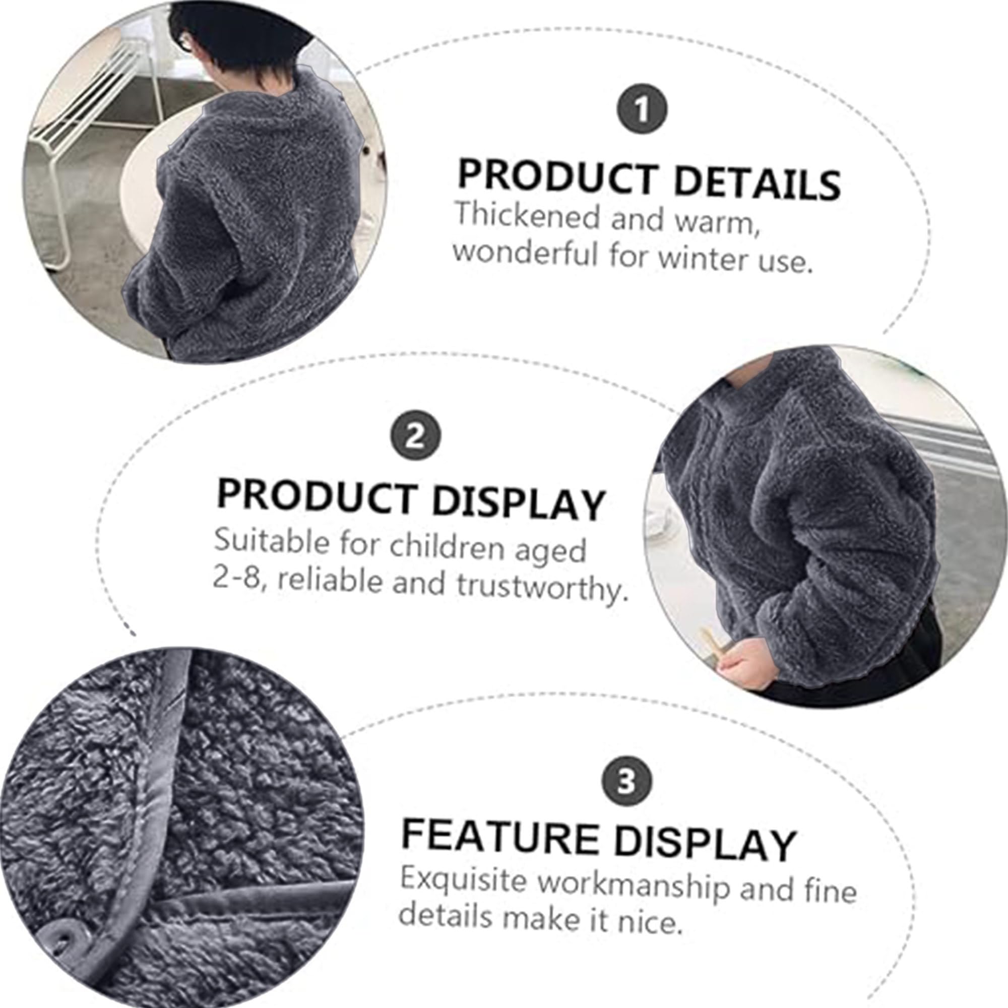 BabyMoon Winter Baby Boys & Girls Sweater Kids Standard Length Jacket Zipper Cardigan | Grey | 1-2 Years 1