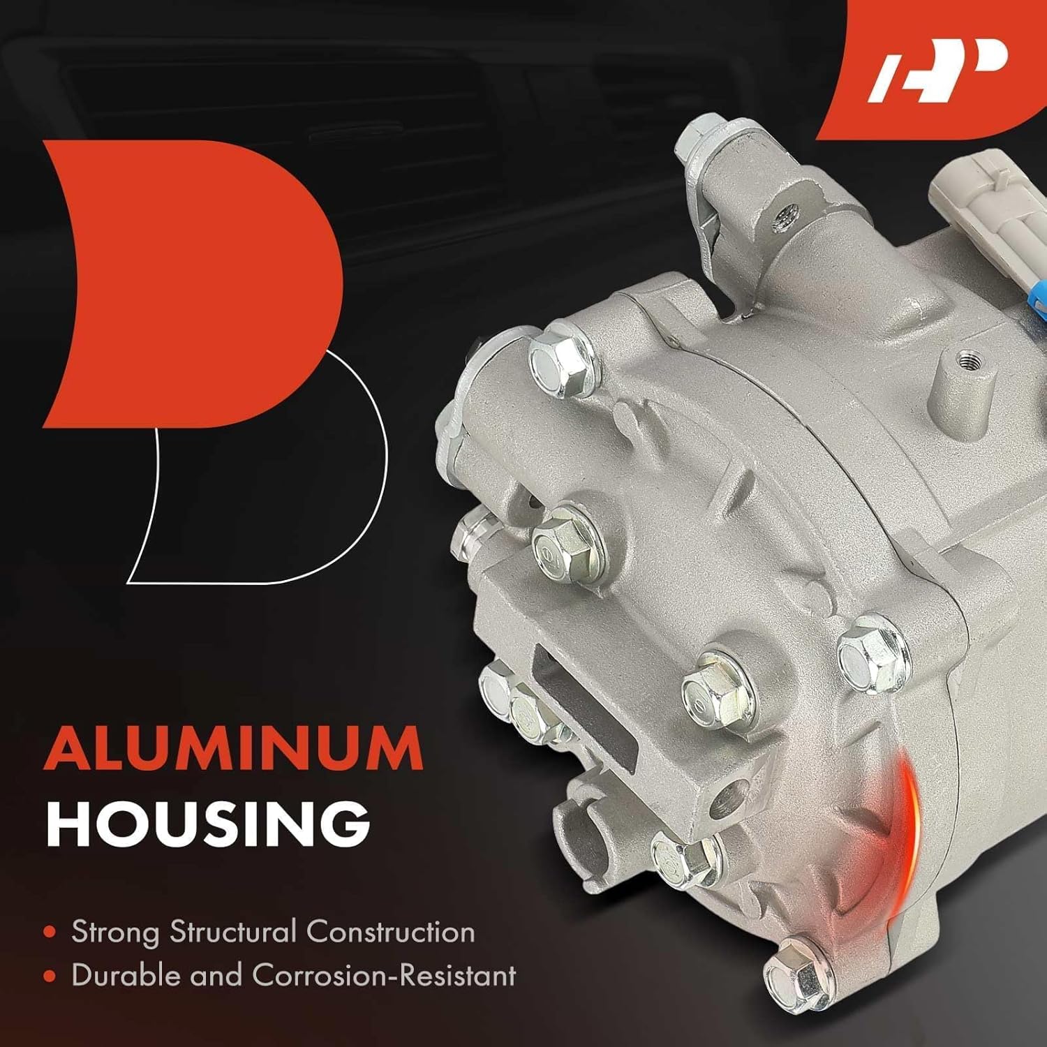 A-Premium Air Conditioner AC Compressor with Clutch Compatible with Buick Encore 2013-2022, Encore GX 2020-2021 & Chevrolet Sonic 2013-2020 1.4L, Trax 2013-2022 1.4L