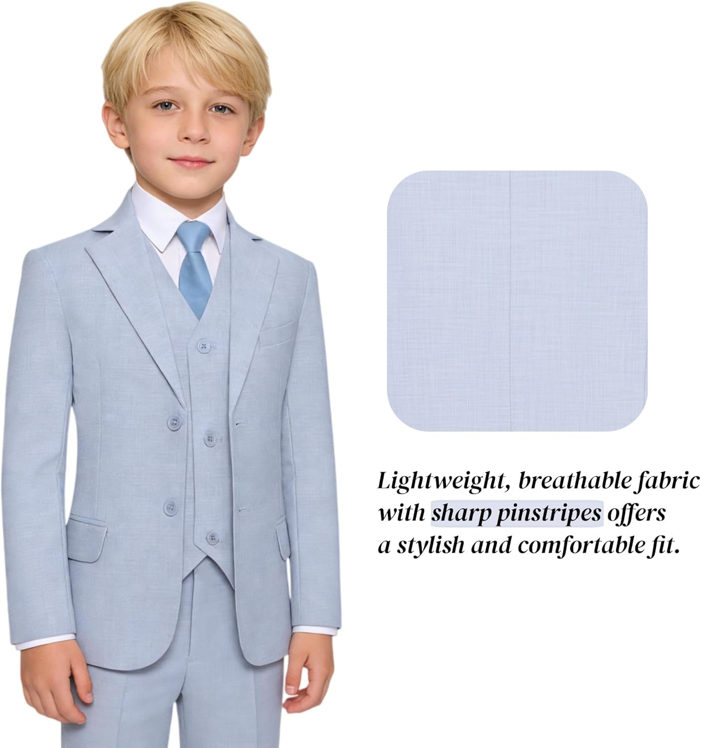 Boy Suit for Kids Formal Tuxedo Set 3 Pieces Teen Boys Dress Suits for Wedding Graduation