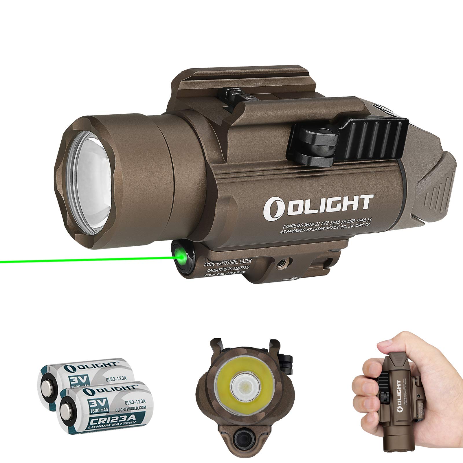 Buy Olight Baldr Pro 1350 Lumens Flashlight,with Green Light and White