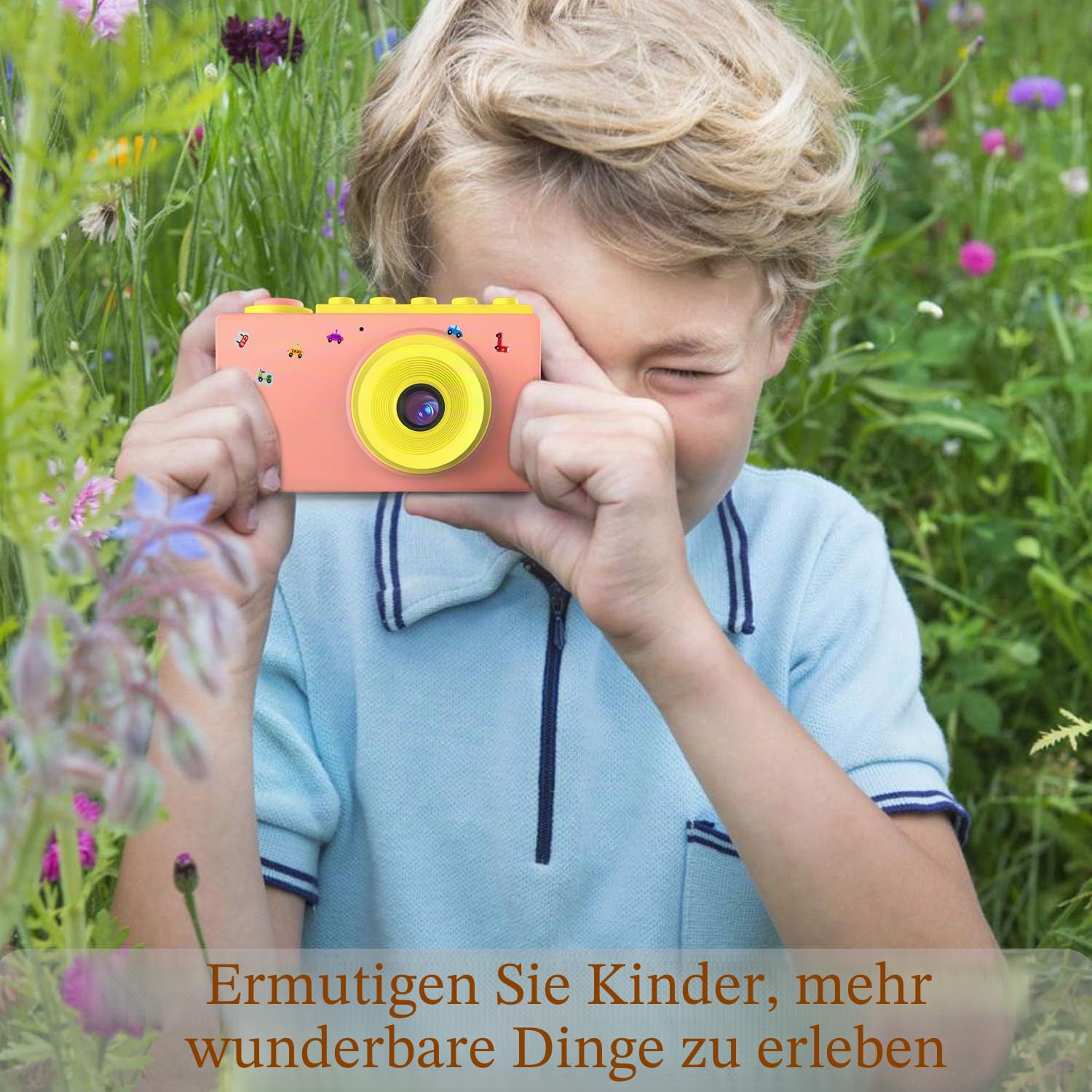 ShinePick Kinder Kamera, 2" LCD Display 1080P HD Digitalkamera Kinder, mit 32GB TF-Karte Kinderkamera wasserdichte, Geburtstagsgeschenk für Jungen und mädchen (Pink)