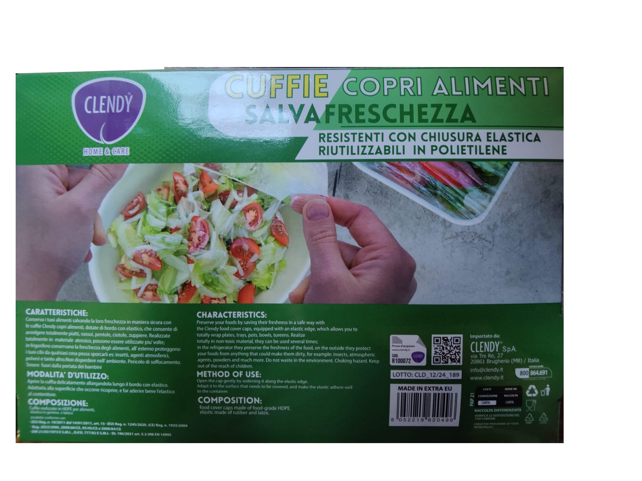 Eastico Sacchetti Copri Alimenti Elastici Trasparenti | Taglia Maxi XXL 55 Cm | Riutilizzabili In PEVA | Confezione Da 80 Pezzi - 2