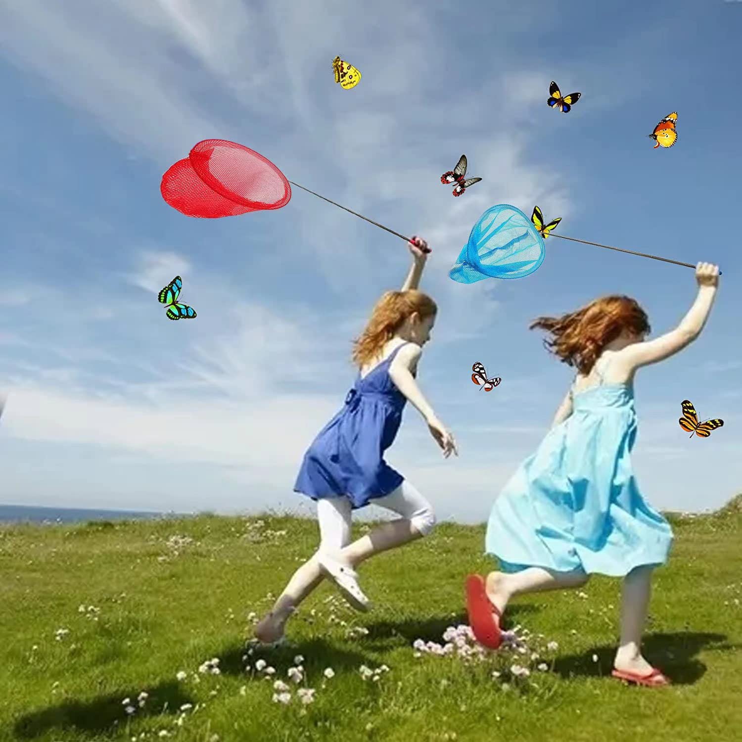 Lot De 4 Filets Télescopiques Pour Enfants, Avec Barre Télescopique