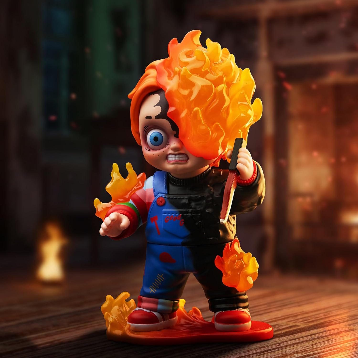 POP MART Chucky Franchise Series Blind Box Figures, Collectible Toys Spooky Home Decorations, Holiday for Girls and Boys, Single Box