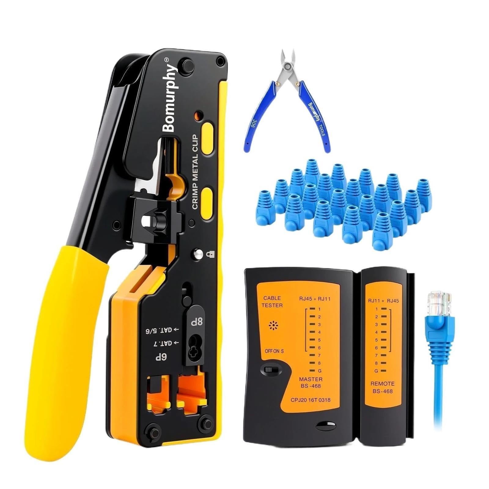 1 pz/1 set RJ45 Crimp Tool Kit Crimper | Multifunzionale RJ45 Crimp Tool Kit (Crimper Kit)