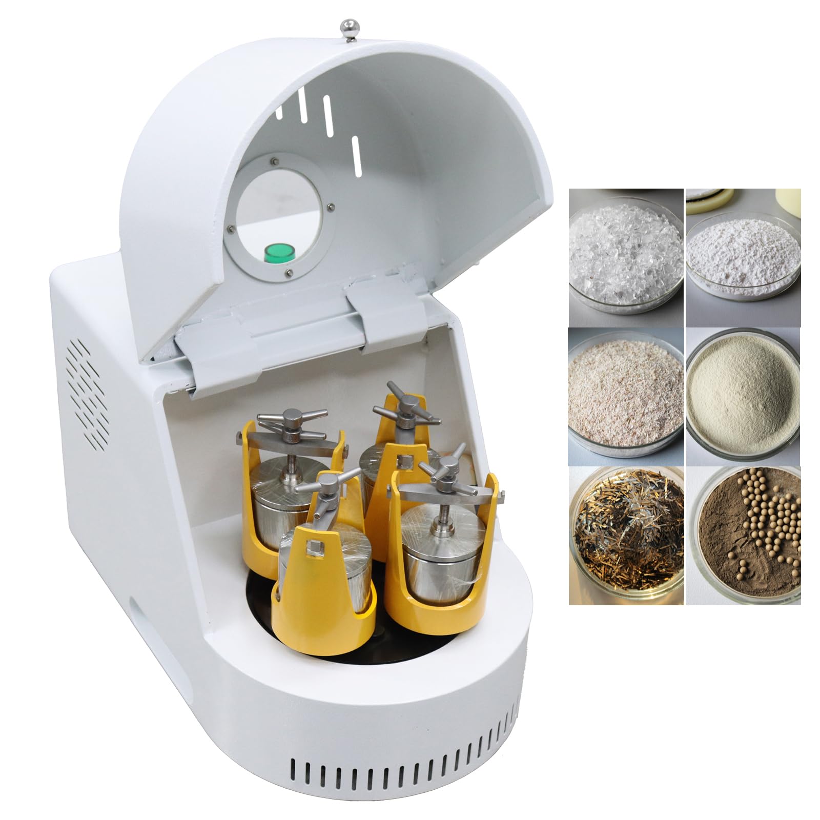 EQCOTWEA Laboratory Ball Mill, Planetary Ball Mill Machine, Lab Planetary Ball Grinding Mill Powder Grinder with 4 x 0.1 L Stainless Steel Jars and