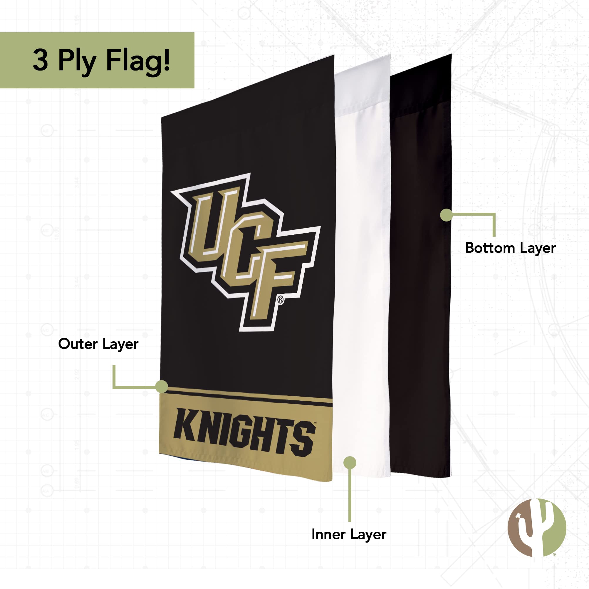 Central Florida Knights Garden Flag - Double Sided Welcome Yard Banner, 12.5x18 Inches, Officially Licensed - View #6