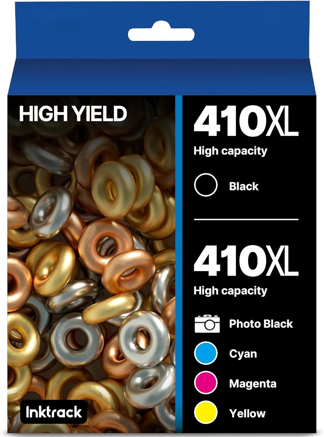 410XL Ink Cartridges 5 Pack Remanufactured for Epson 410 XL T410 T410XL Ink to use for Epson Expression XP-830 XP-7100 XP-640 XP-530 XP-630 XP-635 Printer(Black, Cyan, Magenta, Yellow, Photo Black)