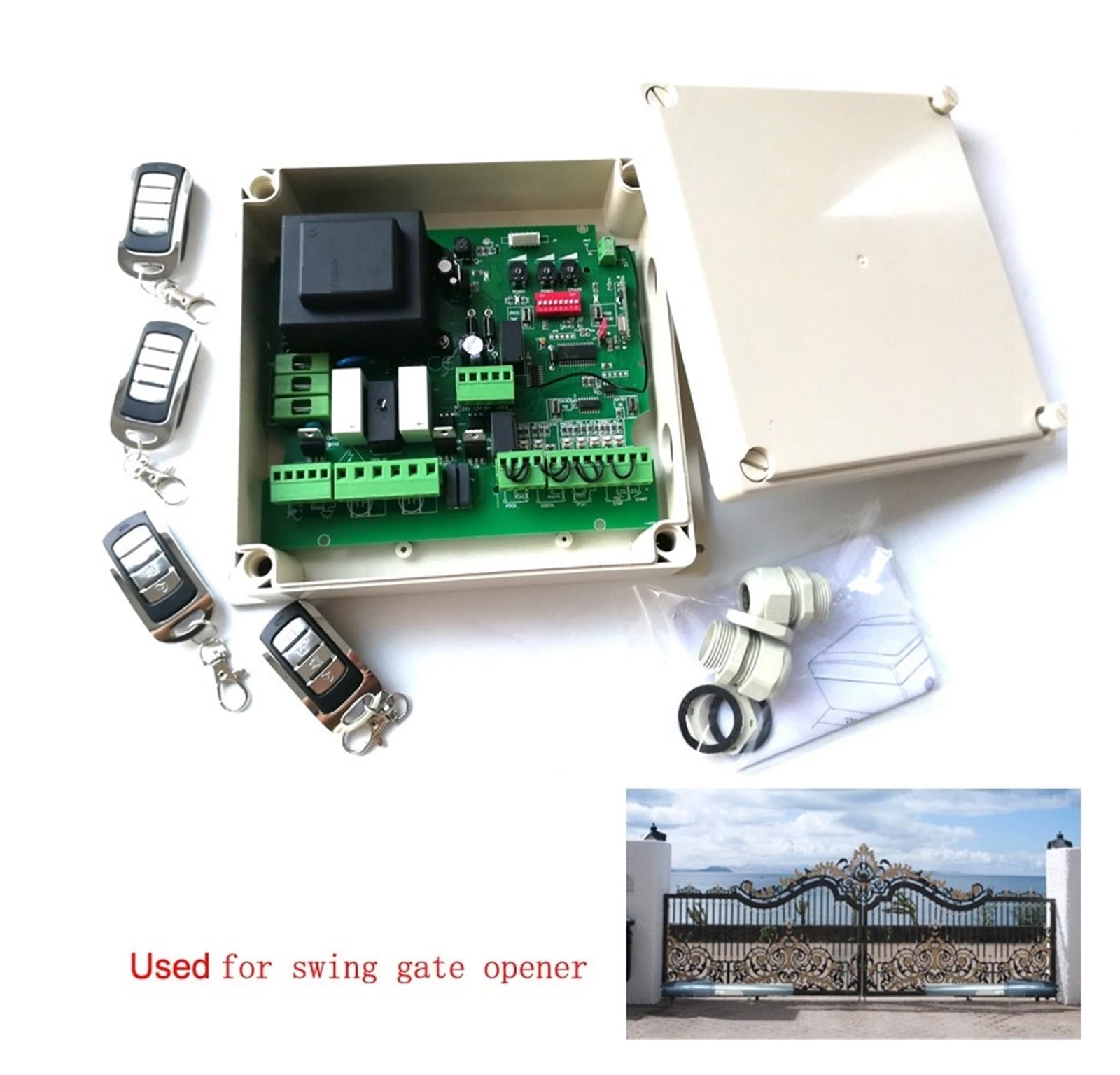 Scheda elettronica del circuito 'operatore motore 'apri cancello automatico 220VAC for l'apri doppio Commerciale Industriale(Kit 3)