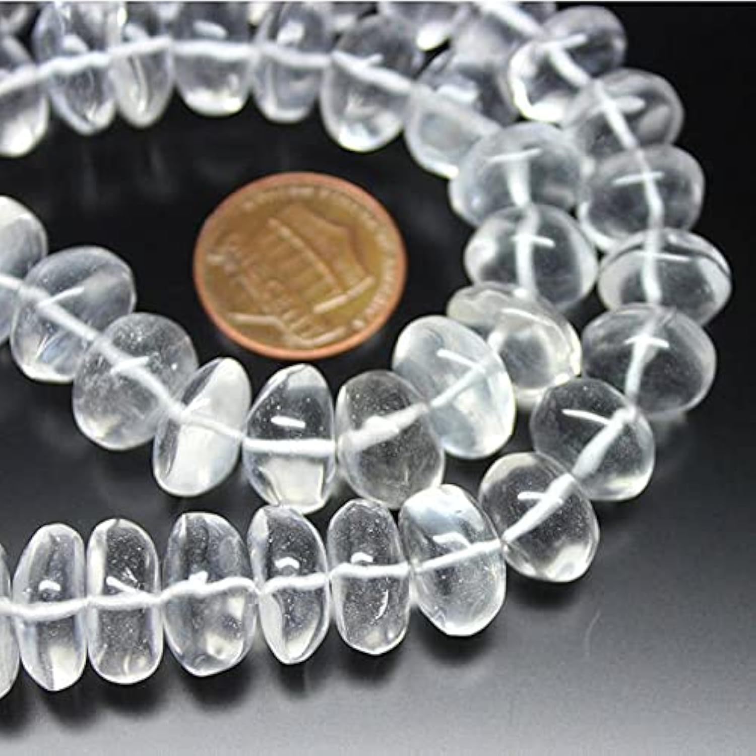 Perles de quartz blanc en rondelle lisse pour réussir facilement vos colliers et bracelets DIY