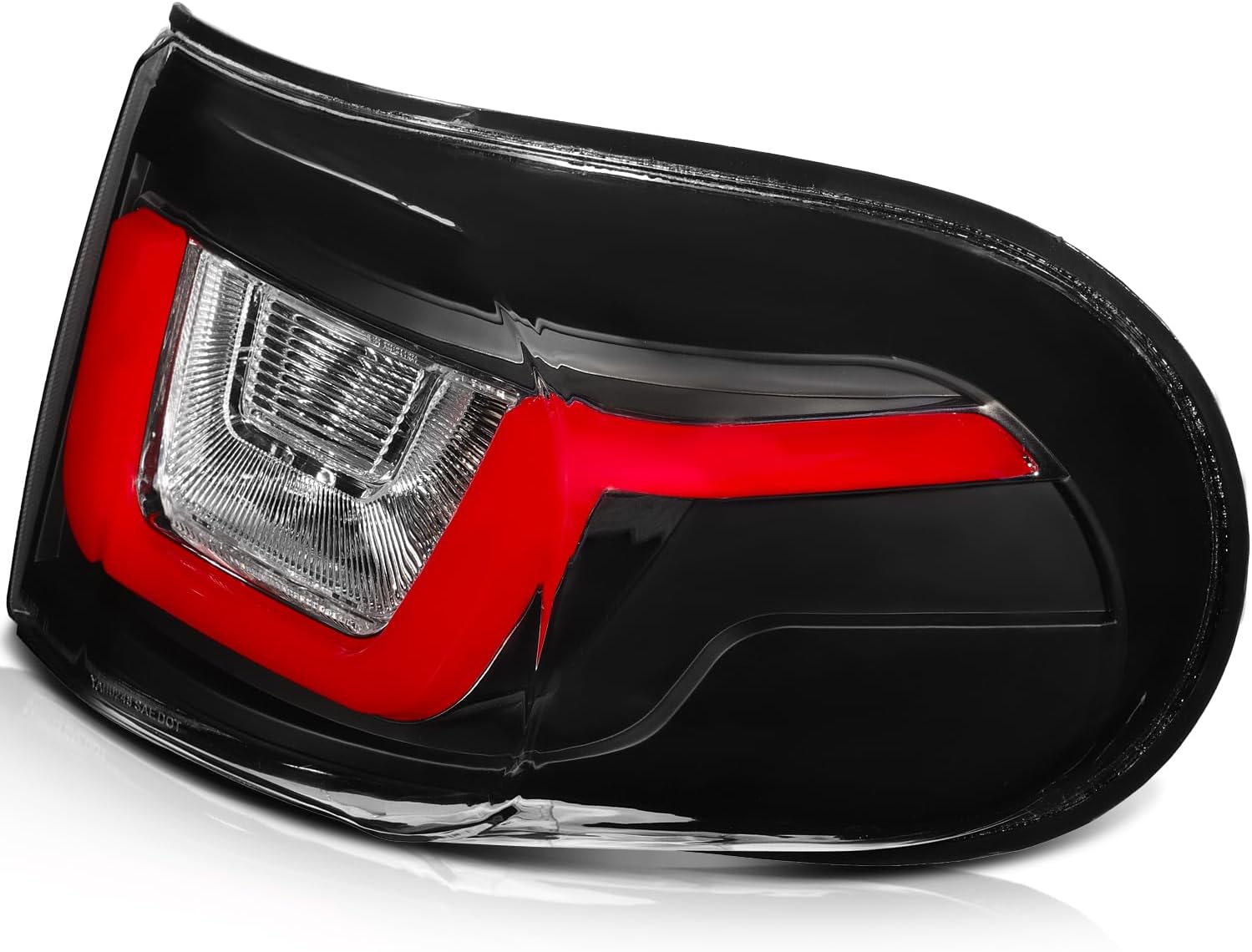 LSAILON Taillight Assembly Fit for Toyota FJ Cruiser 2007-2014 Black Housing Red/Clear Lens Driver Side and Passenger Side 8156135300 8155135341