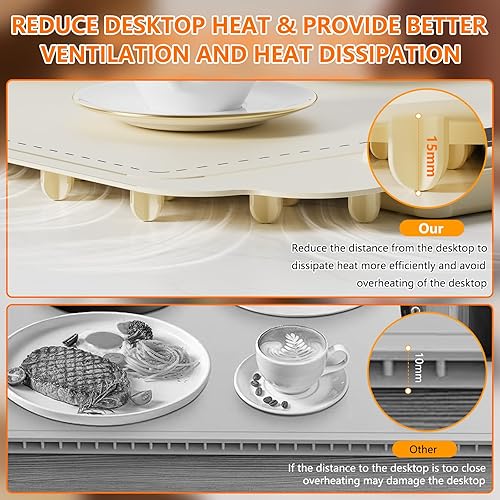 Miniatura 5 de Tapete de calentamiento para alimentos, bandeja de calentamiento eléctrica, bandeja de calentamiento eléctrico de grafeno de superficie completa,