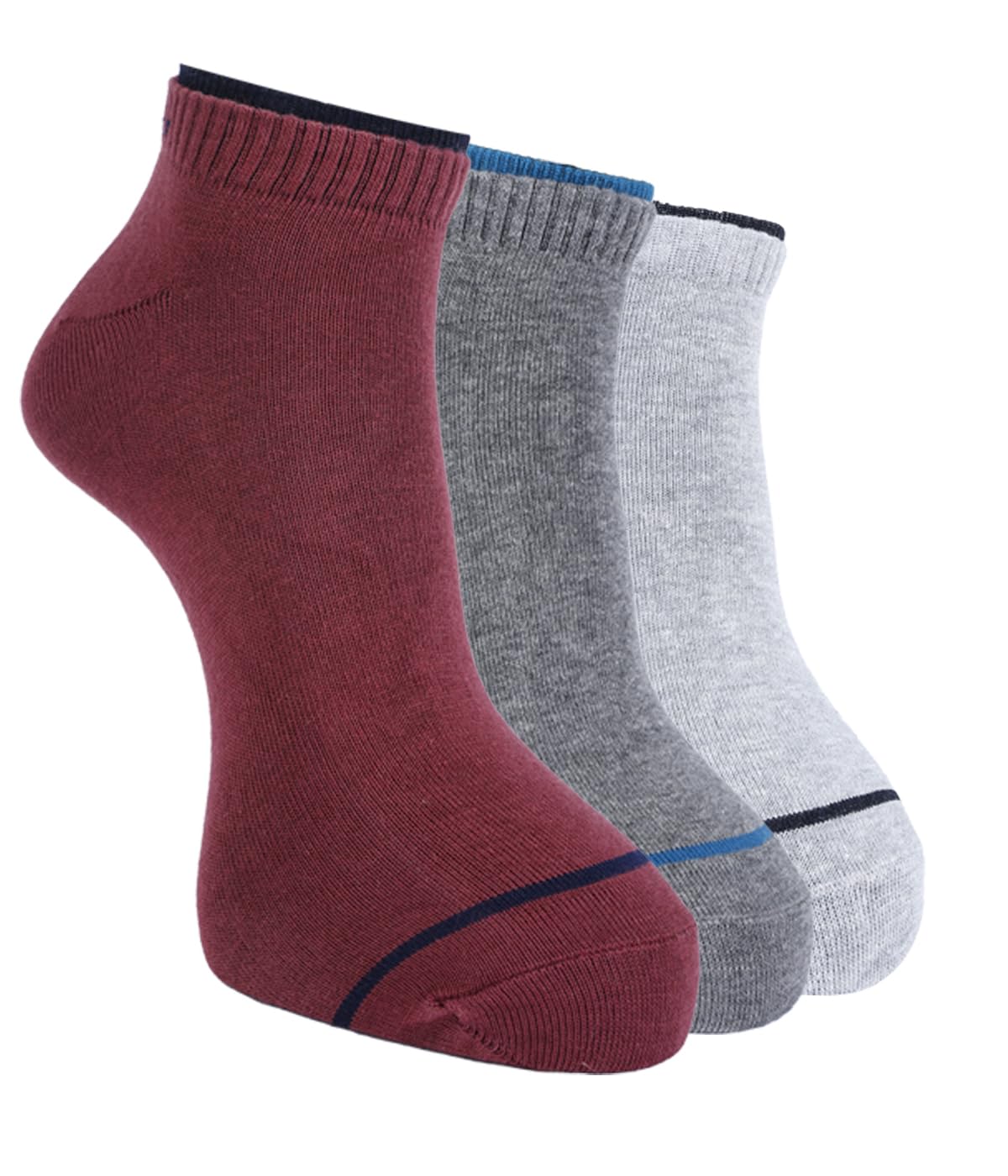 force nxt BY Dollar Socks for Men Solid Ankle Length Cotton Socks, Free Size, Pack of 3 (Multicoloured)-picture-46