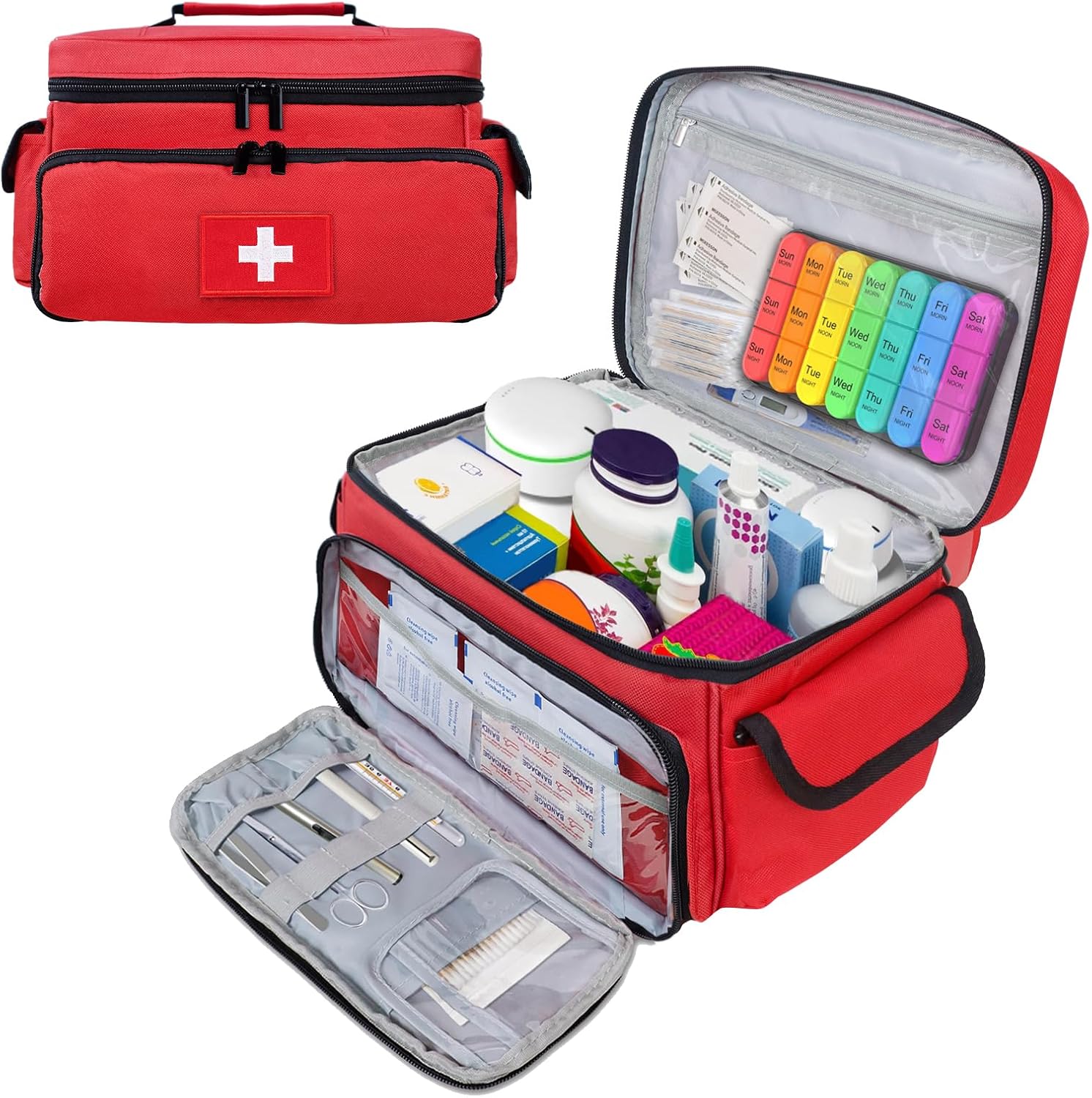 Portable First Aid Kit Storage Box for Home, Car, Travel & Outdoor Portable First Aid Kit Storage Box for Home, Car, Travel & Outdoor