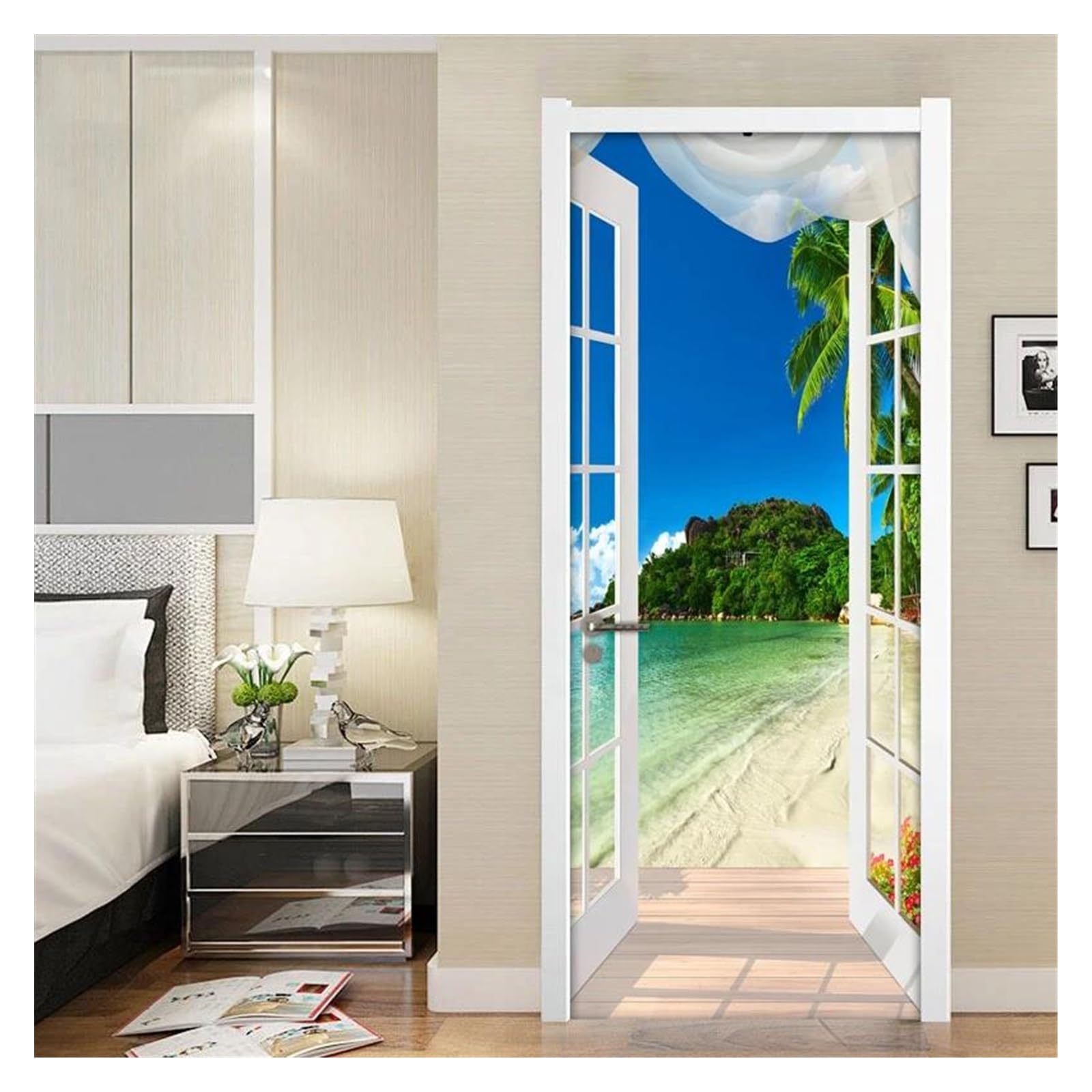 Sticker porte 3D imperméable : la solution anti-humidité pour relooker la chambre