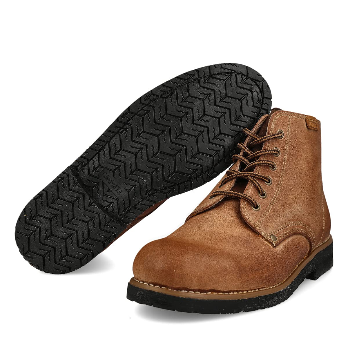 Stivali da Uomo in Pelle Chukka Rustici. Safari Stivaletti Scarpa Pelle Lavoro Casual, Outdoor e Giardinaggio. Chiusura Lacci. Suola di gomma. Stivali e Scarpe.