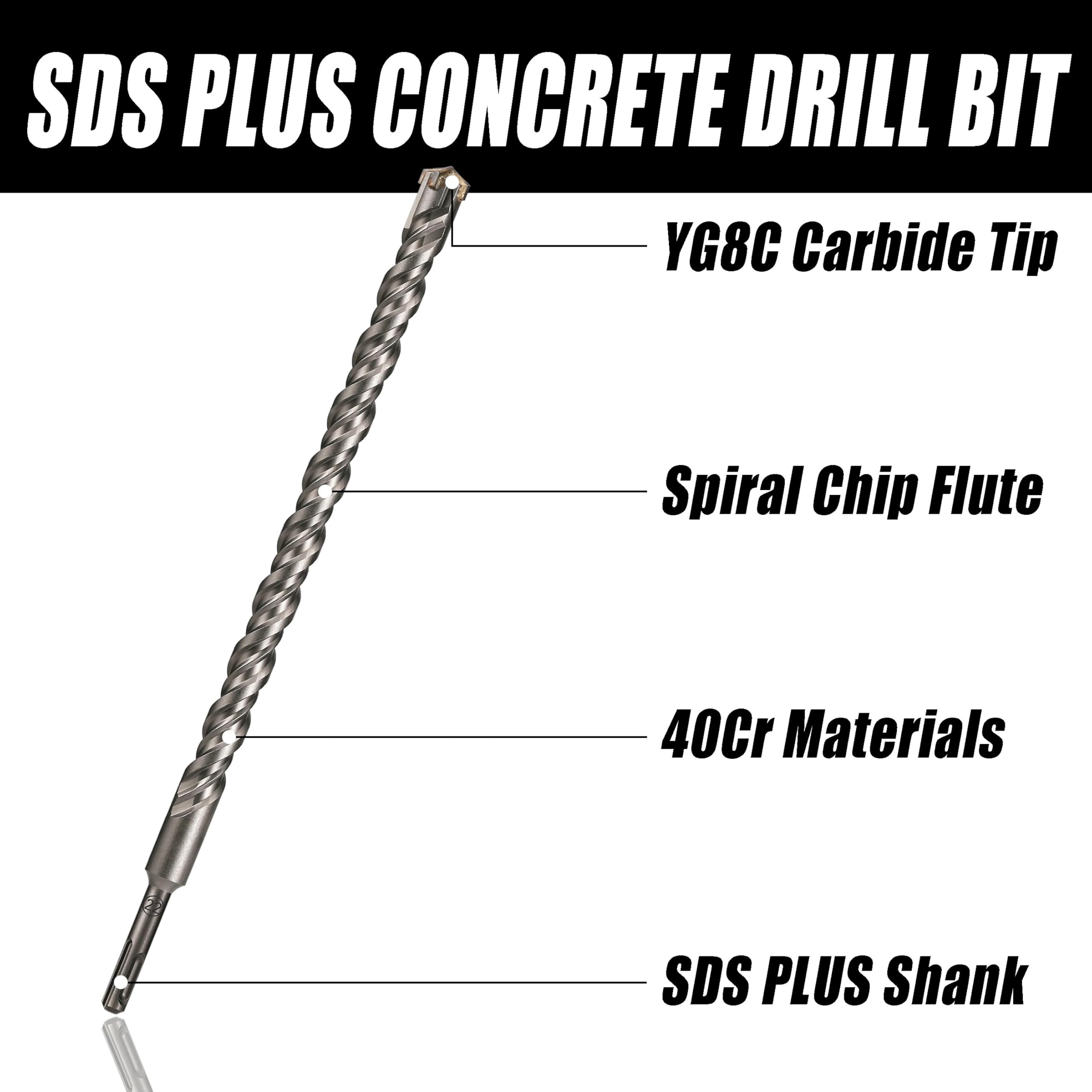1 szt. SDS 8-30mm Bit Cross Cutter Head Podwójny młotek wiertniczy 450mm Murowany blok z cegły Elektryczny młotek murarski(450mmX26mm)