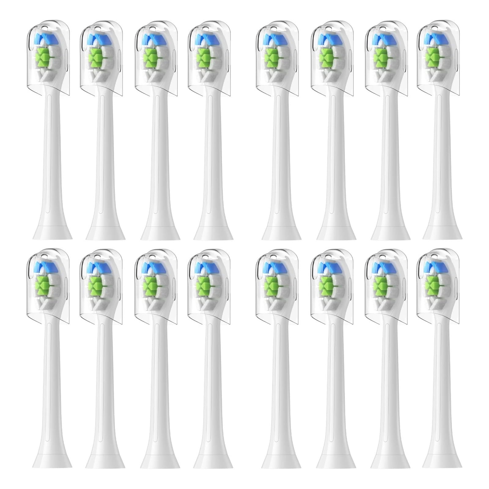 Cabezales, compatible con Philips, EasyClean HealthyWhite | Cabezales de cepillo eléctrico para adultos de plástico(White-16pcs)