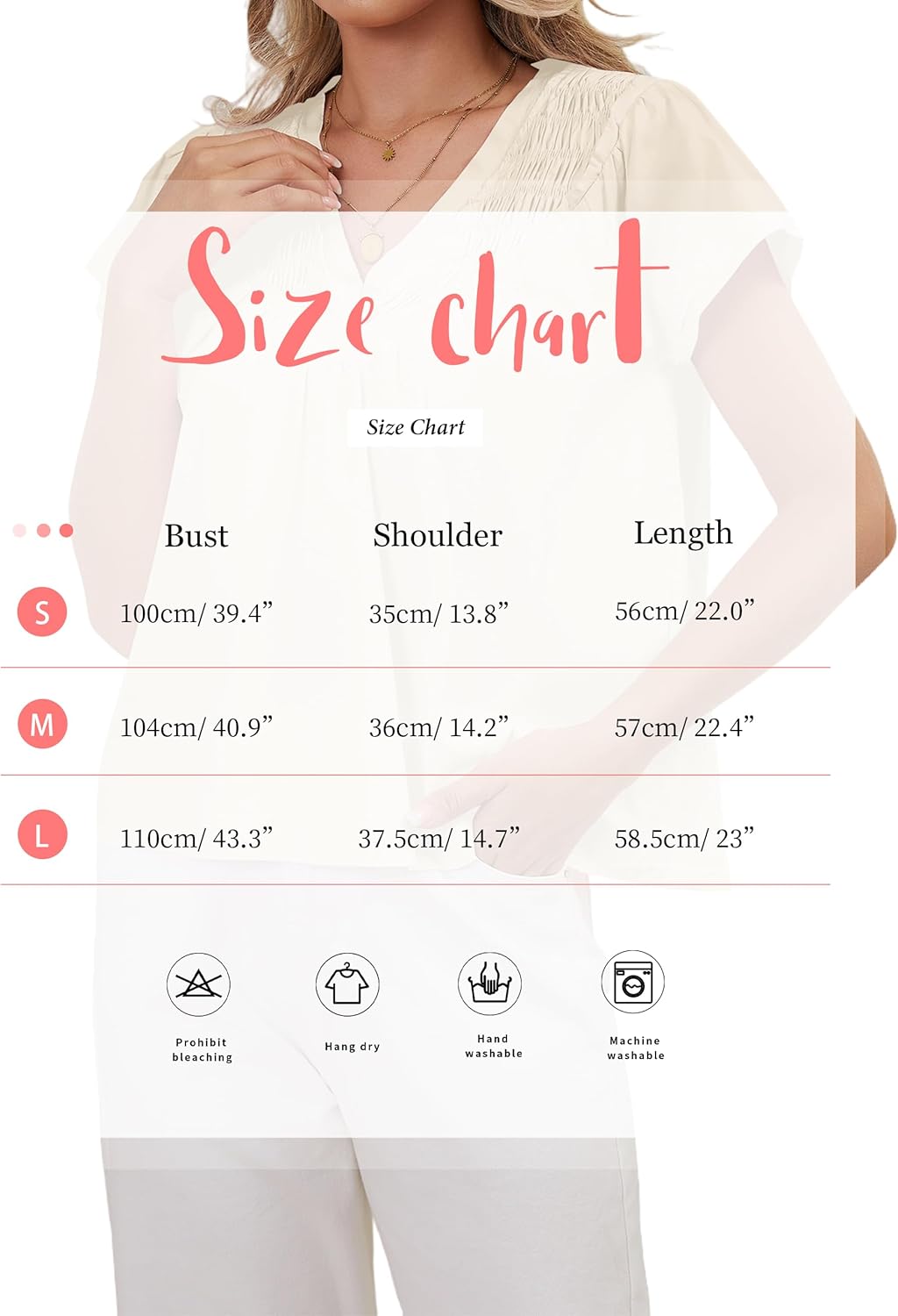 MISSACTIVER Women’s Smocked Short Sleeve Blouse V Neck Pleated Babydoll Tunic Shirts - Image 6