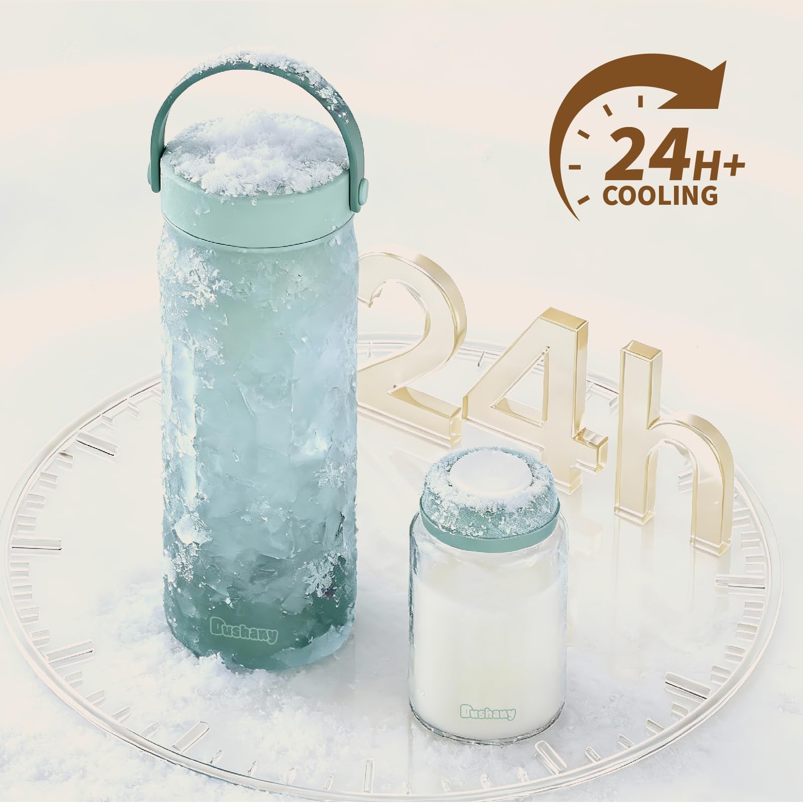 22oz Tragbare Brustmilchkühltasche für Unterwegs – Lebensretter mit 360° Rundumkühlung bis zu 24 Stunden, Große Reisemilchkühltasche mit 2 Babyflaschen zur Aufbewahrung von Muttermilch, Grün