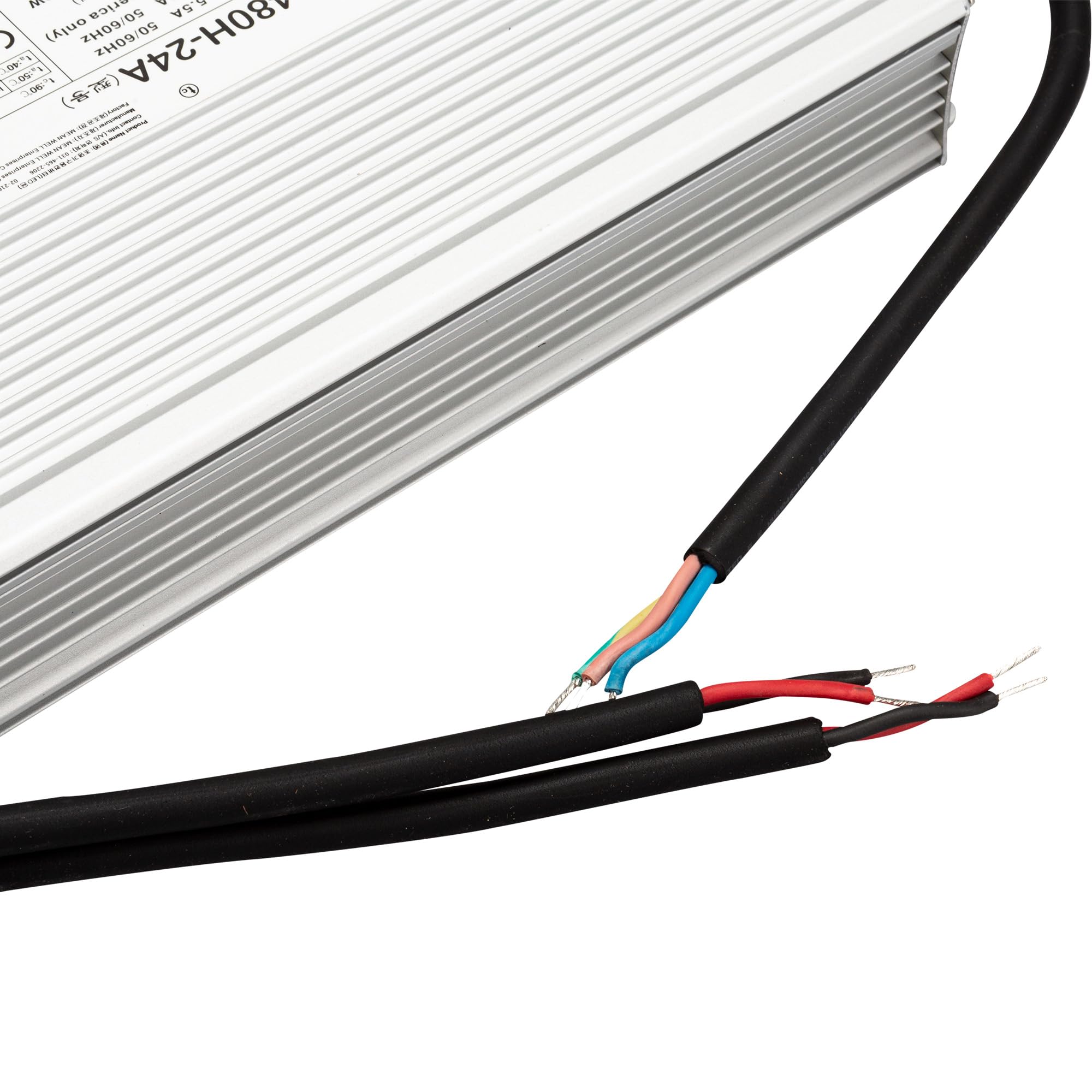 Mean Well HLG-480H-24A - Driver LED a tensione costante, corrente costante, 480 W, 20 A, 24 V/DC per esterni, PFC-Sch