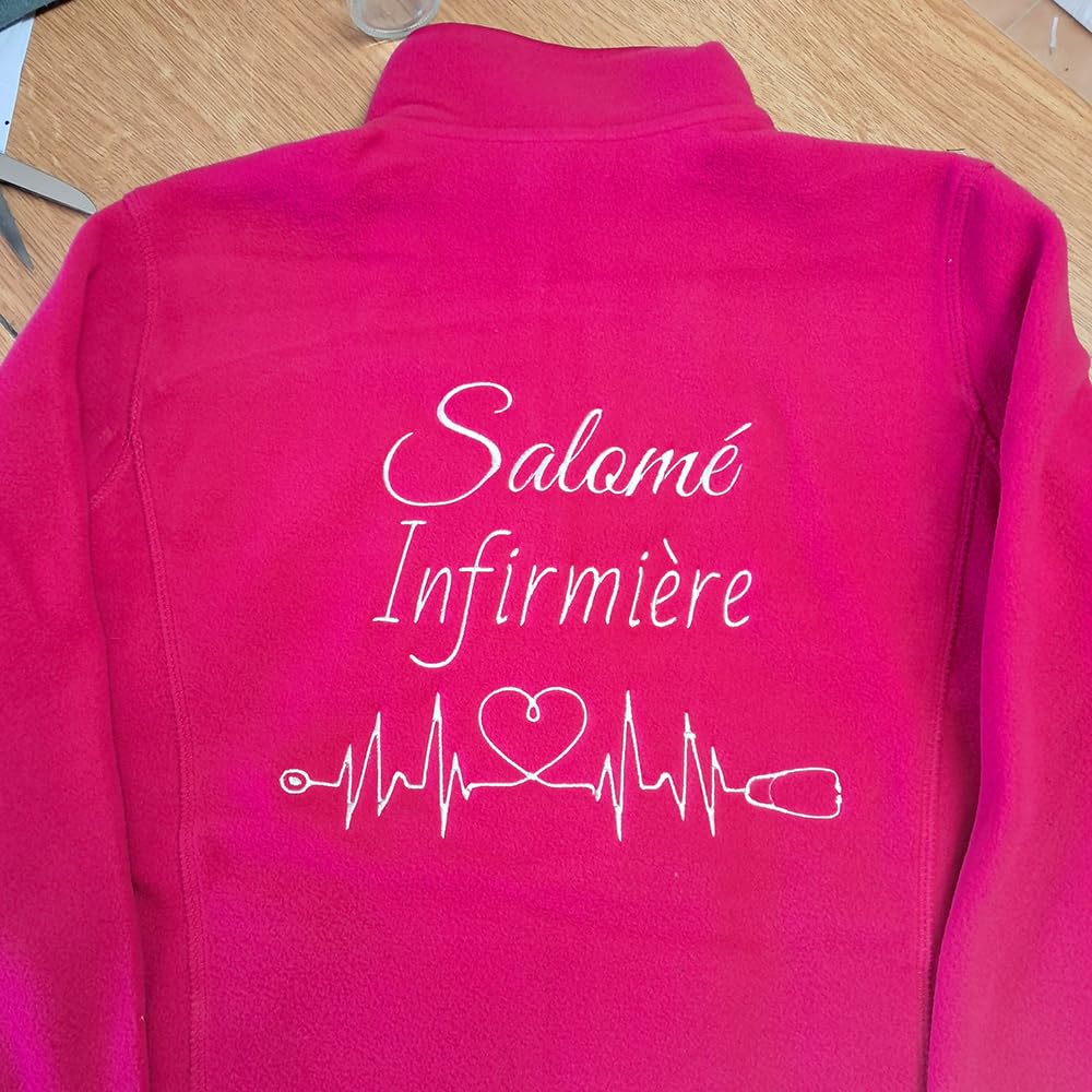 Veste polaire personnalisée pour femme ou homme, infirmière, sage femme, docteur, auxiliaire puéricultrice, travail médical, taille du S au 4XL