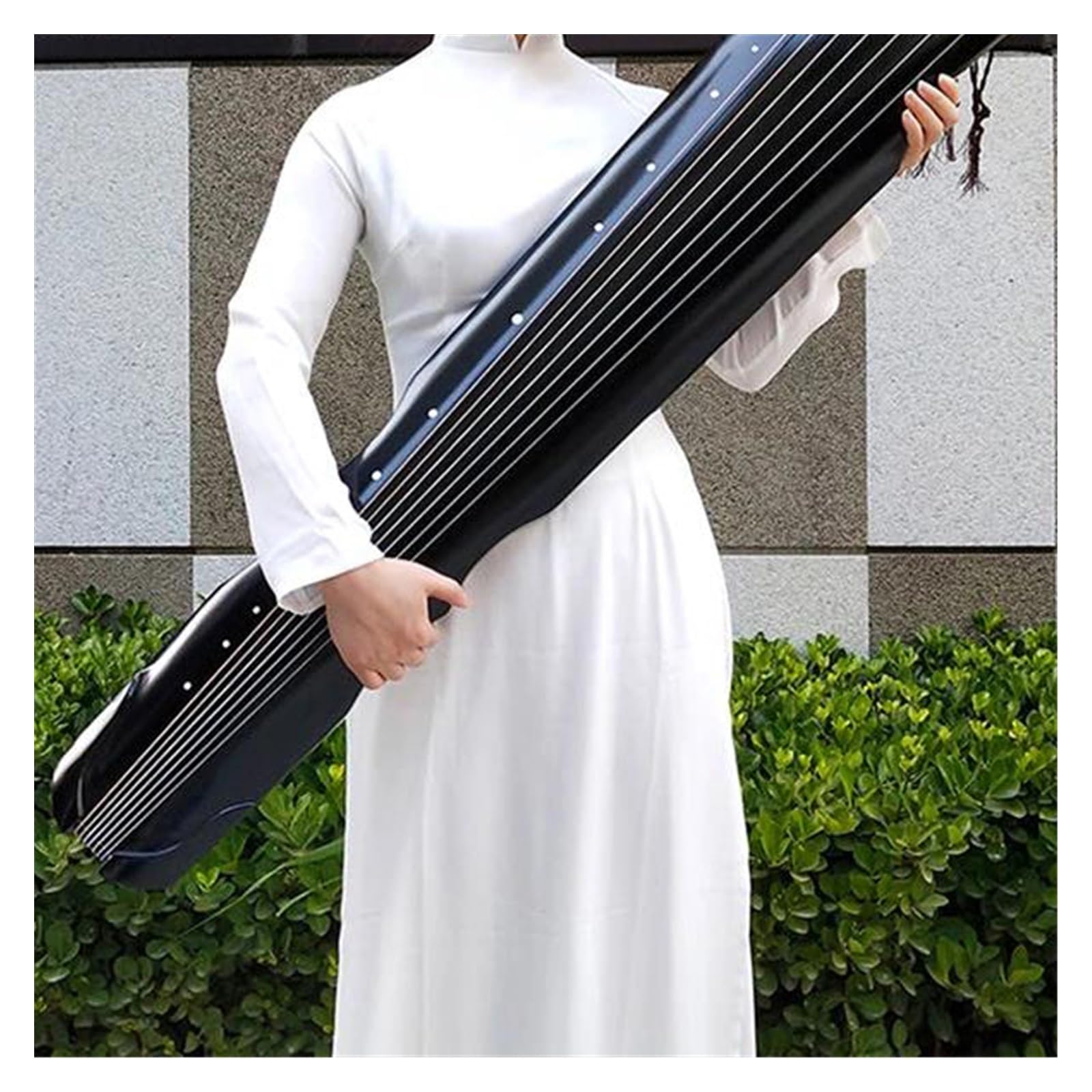 Professioneller Guqin 7 Saiten 123 Cm Handgefertigt Aus Paulownia Holz Traditionelles Musikinstrument Für Anfänger(Bk set 4)