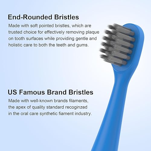 Miniatura 4 de Everystep Paquete de 8 cabezales de cepillo de dientes de repuesto para cepillo de dientes eléctrico Burst Kids, color azul