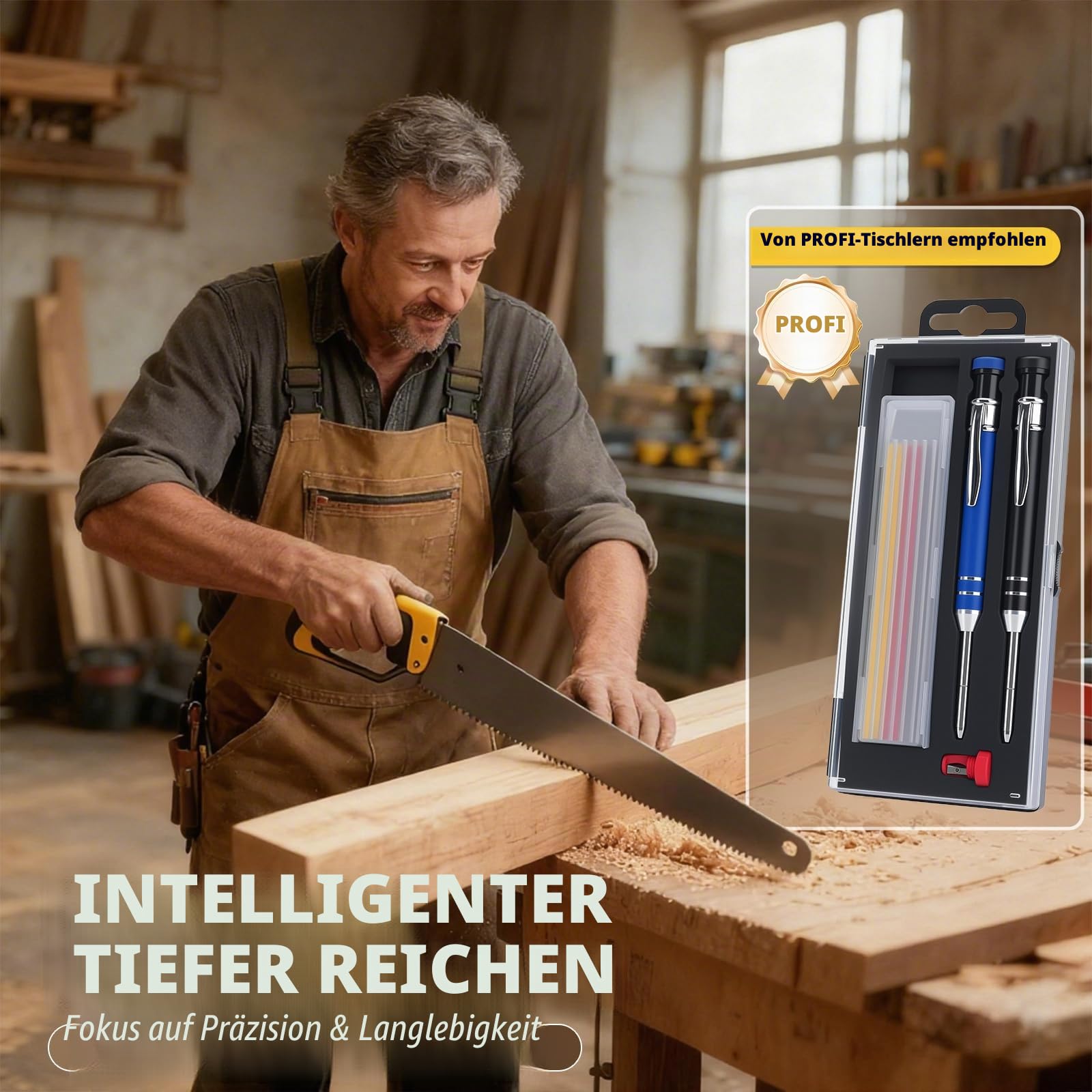 Tieflochmarker Set mit Schützender Aluminiumlegierung-Spitze