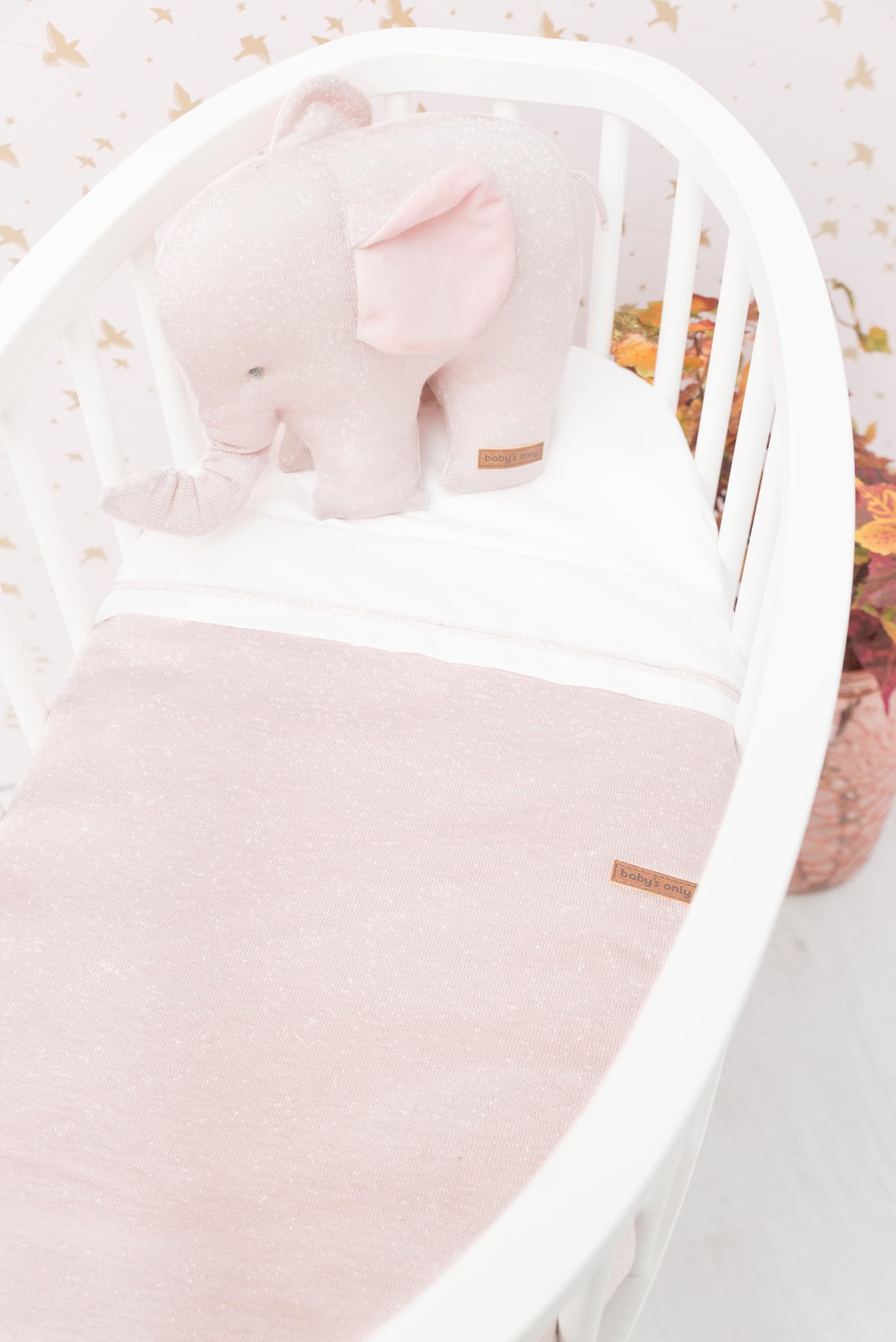 Baby's Only - Coperta per culla soft Sparkle - Silver-Pink Melee - 70x95 cm