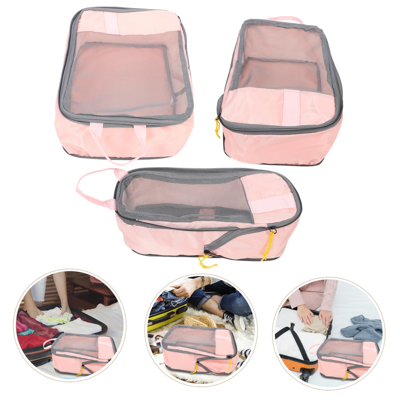 LIFKOME 3piezas Compression Viaje Organizadores Equipaje Almacenamiento Oxford