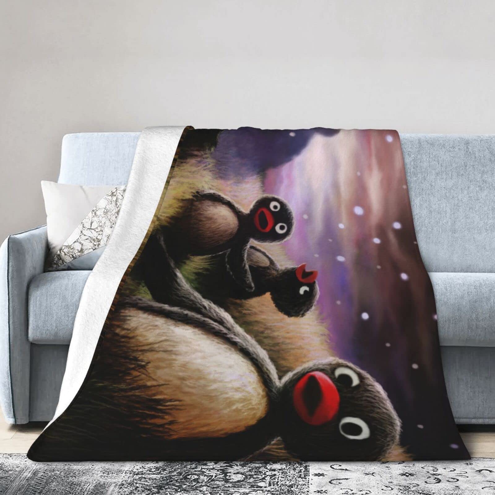 Amazon｜ピングー ブランケット 毛布 ひざ掛け 大判 柔らかい 暖かい