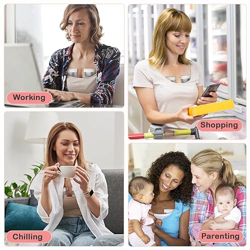 Miniatura 4 de ABP-1506 Wearable Breast Pump Hand Free, Strong Suction Double Electric Breast Pumps with 3 Modes & 9 Levels LED Display Portable Wearable