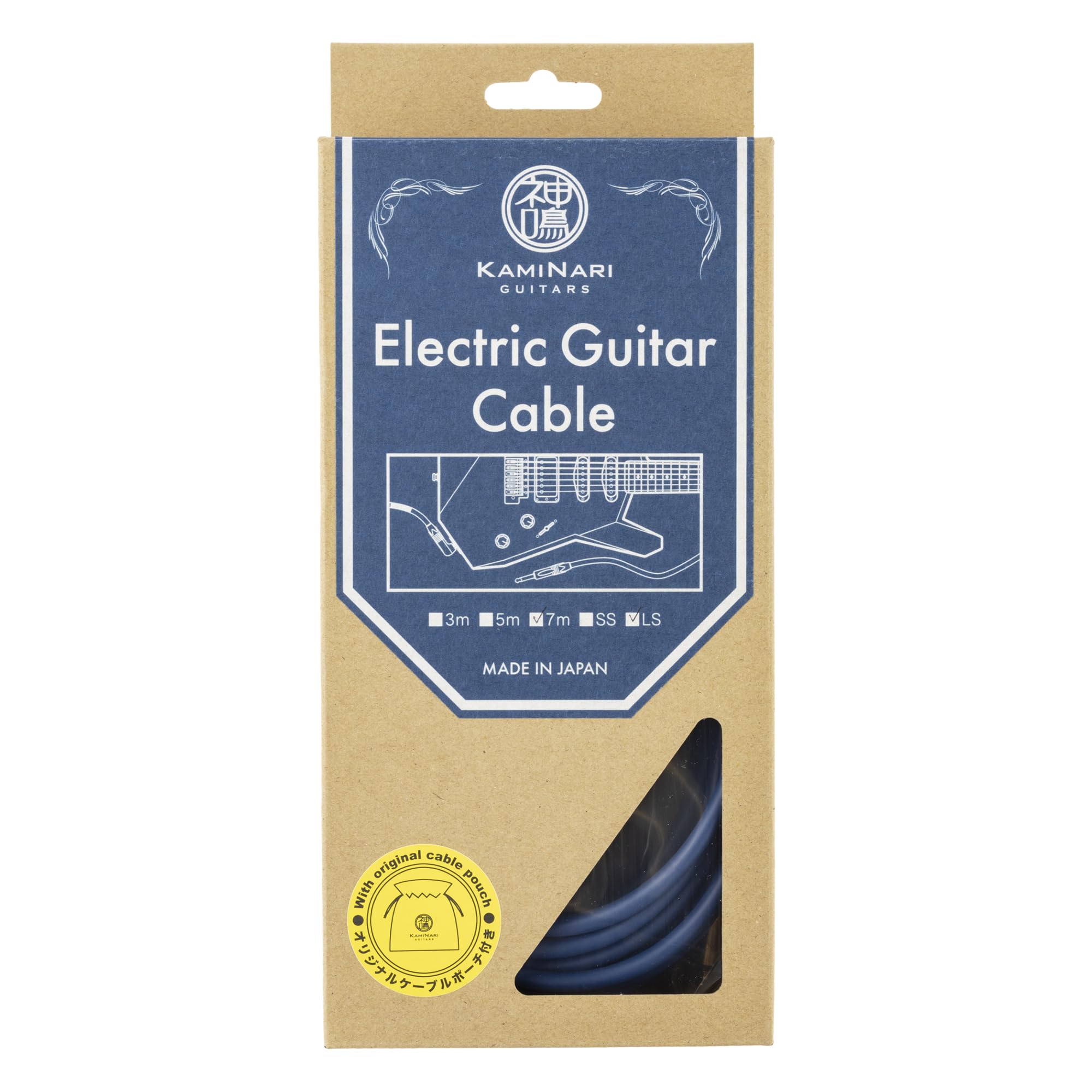 Amazon | KAMINARI GUITARS ギターシールド Electric Guitar Cable 7m