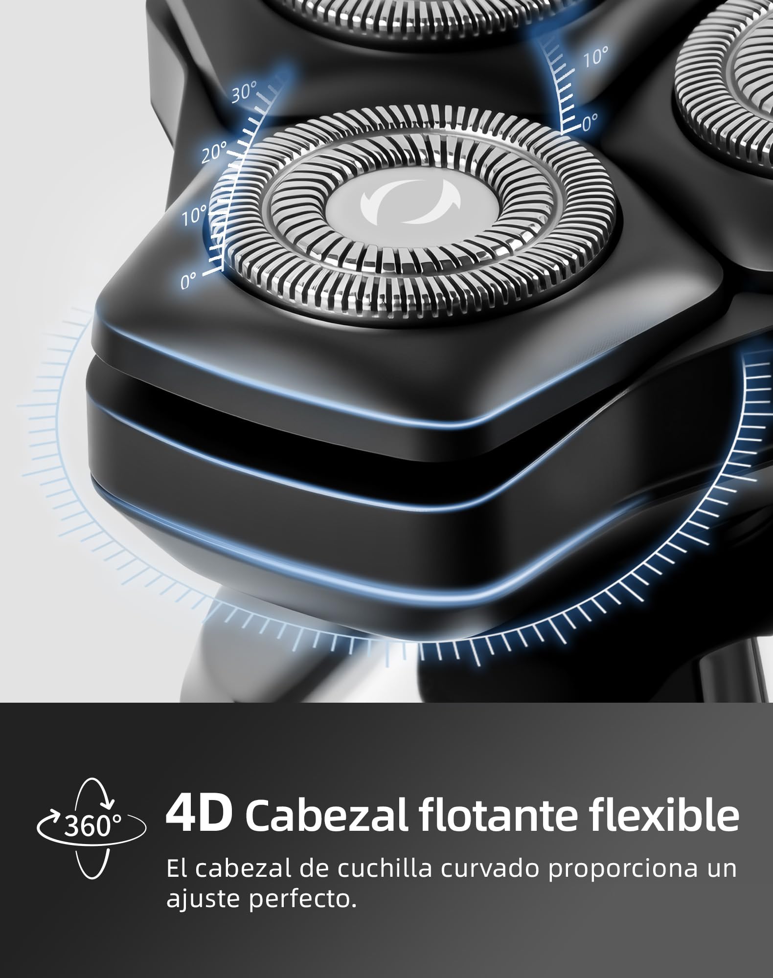 UTK Máquina de Afeitar Hombre, IPX7 Resistente al Agua Afeitadora Eléctrica Hombre Con Accesorio Para Nariz Y Patillas, En Seco Y Húmedo, Pantalla LED, 85min De Uso, Carga USB, Regalo Hombre