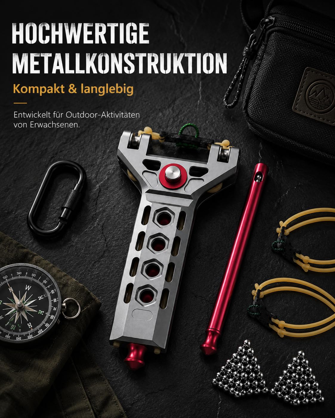 Slingshot mit Magazin Automatik, magnetische Kugelzuführung für Zielübungen