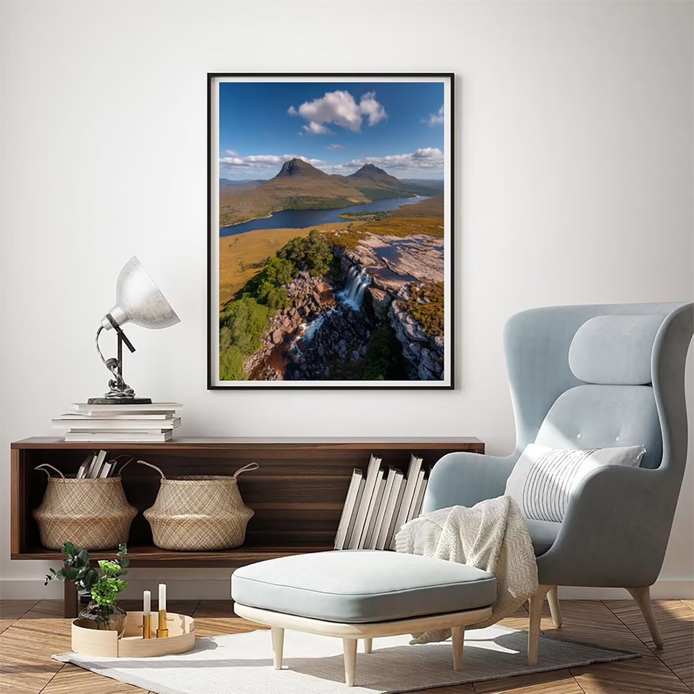 Landschaft Berg Malen Nach Zahlen Erwachsene, Paint by Numbers Adult Anfänger Kreativ Set für, Heimwerk Malen Nach Zahlen Kinder, Pinsel und 36 Acrylfarbe Als, für Deko Wohnzimmer 60 x 80 cm BJHWK358